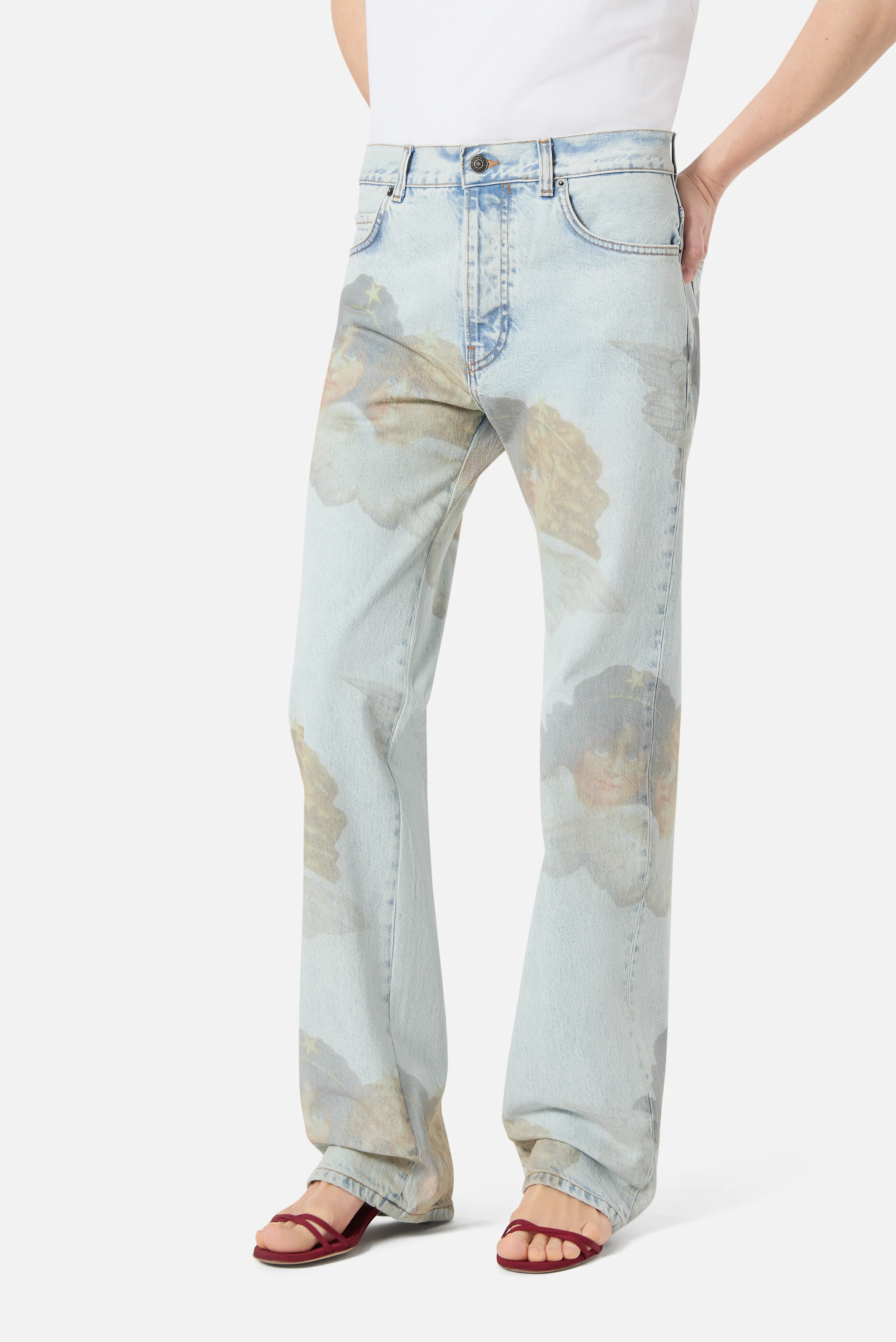 Angels Straight Fit Jeans Bleach Blue - Image 3