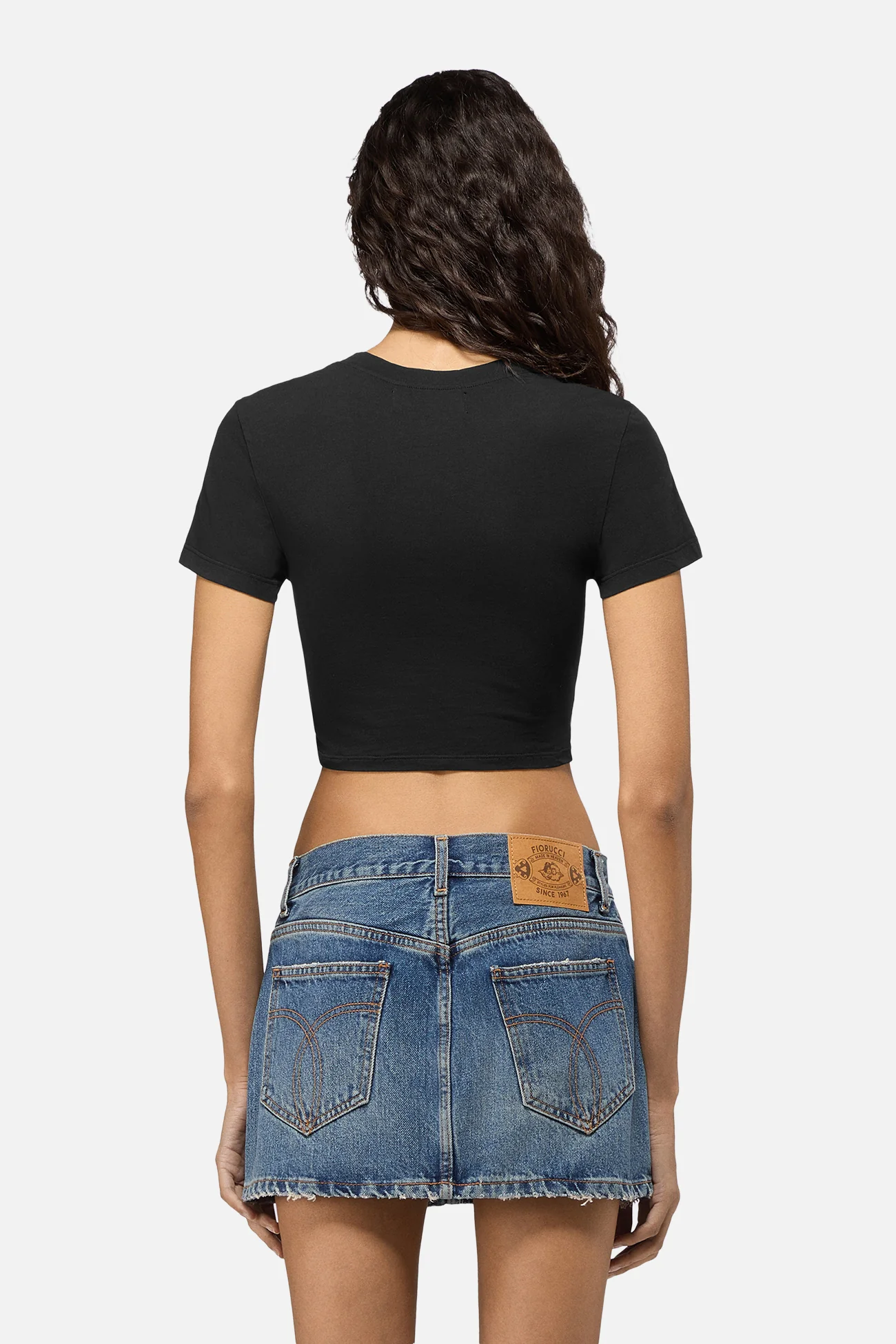Cherry Mouth Graphic Cropped T-Shirt Black - Image 3