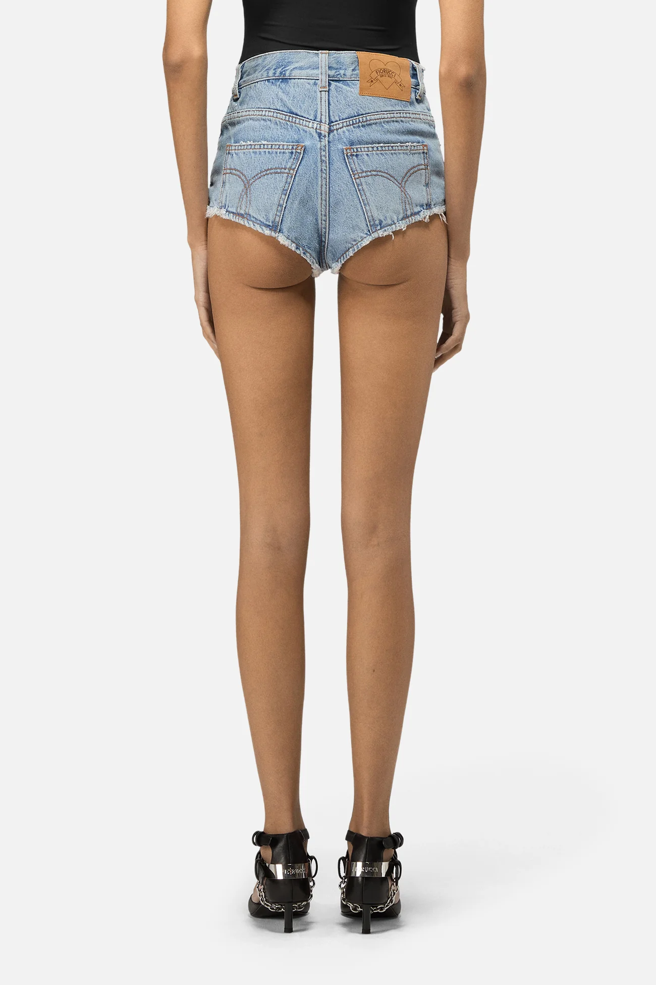 Denim Hot Pants Light Blue - Image 3