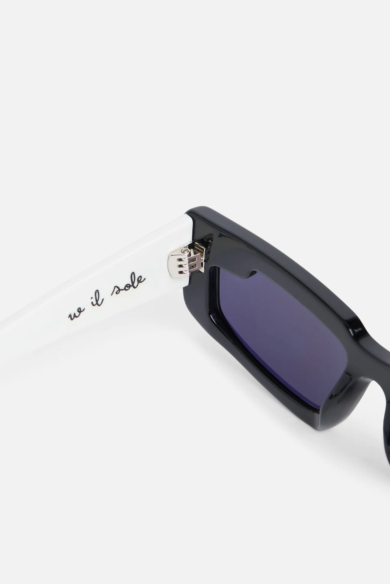 Rectangular Wing Sunglasses White - Image 3