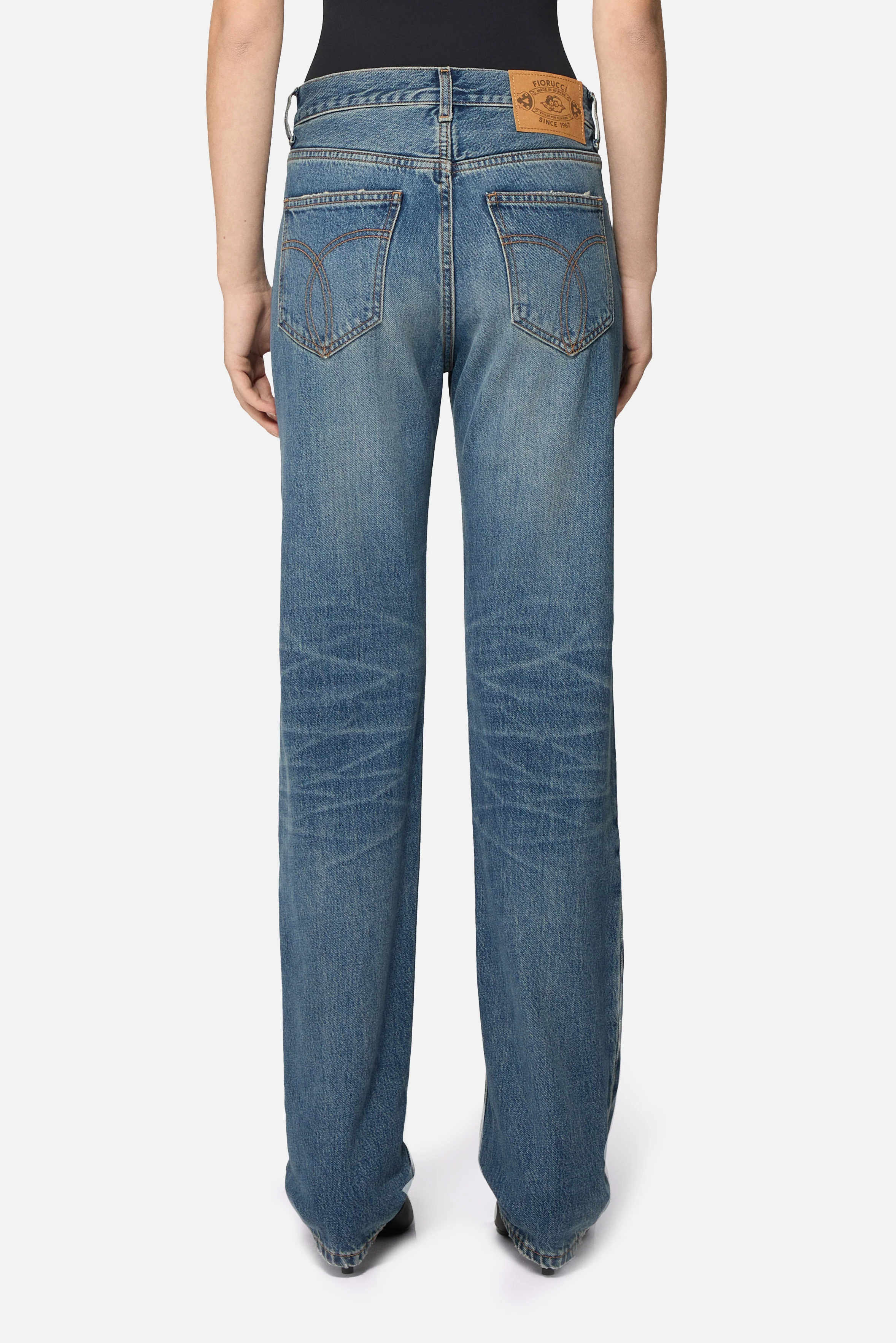 Straight Fit Jeans Mid Blue - Image 3