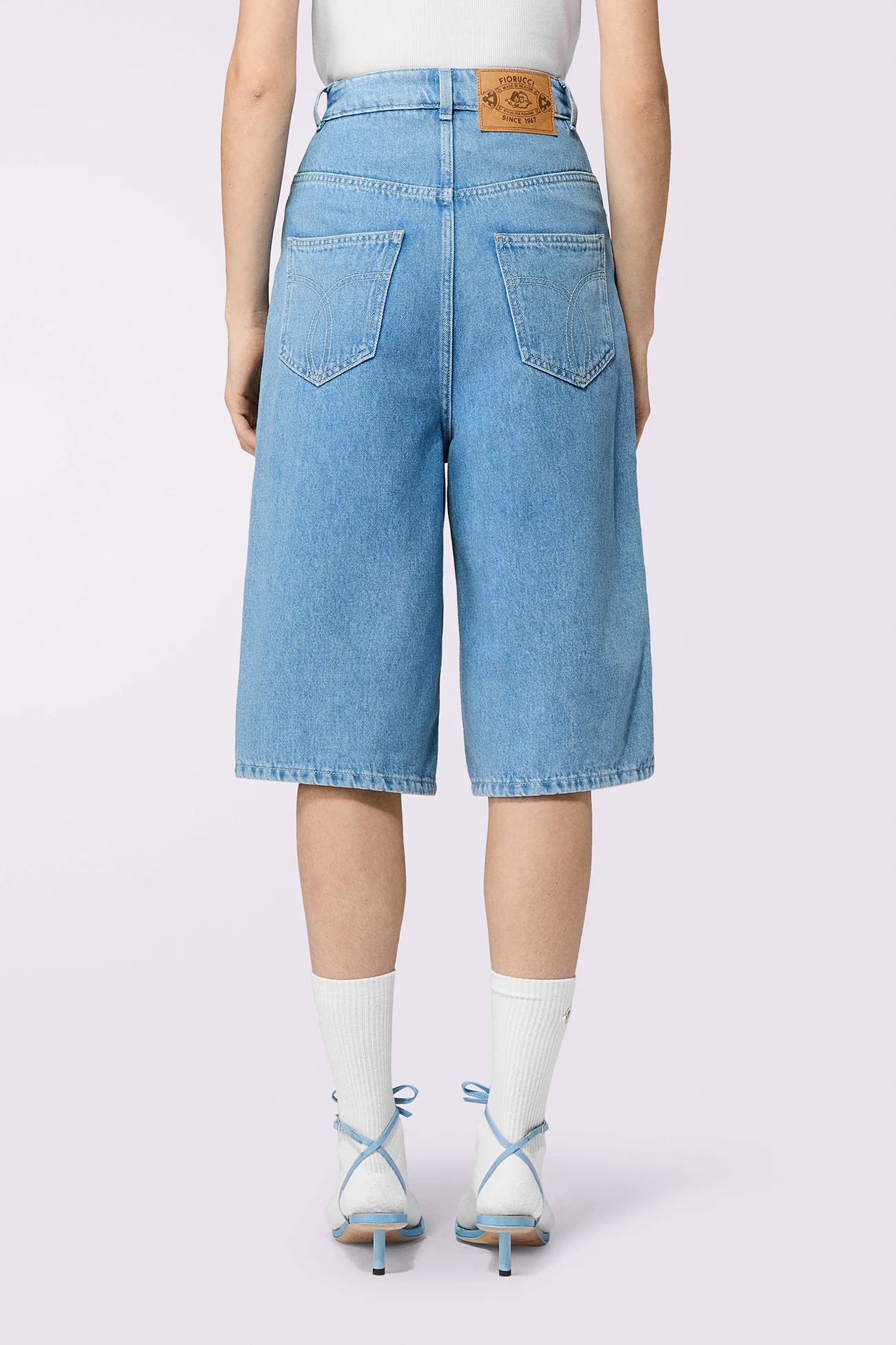 Denim Bermuda Shorts Baby Blue - Image 3