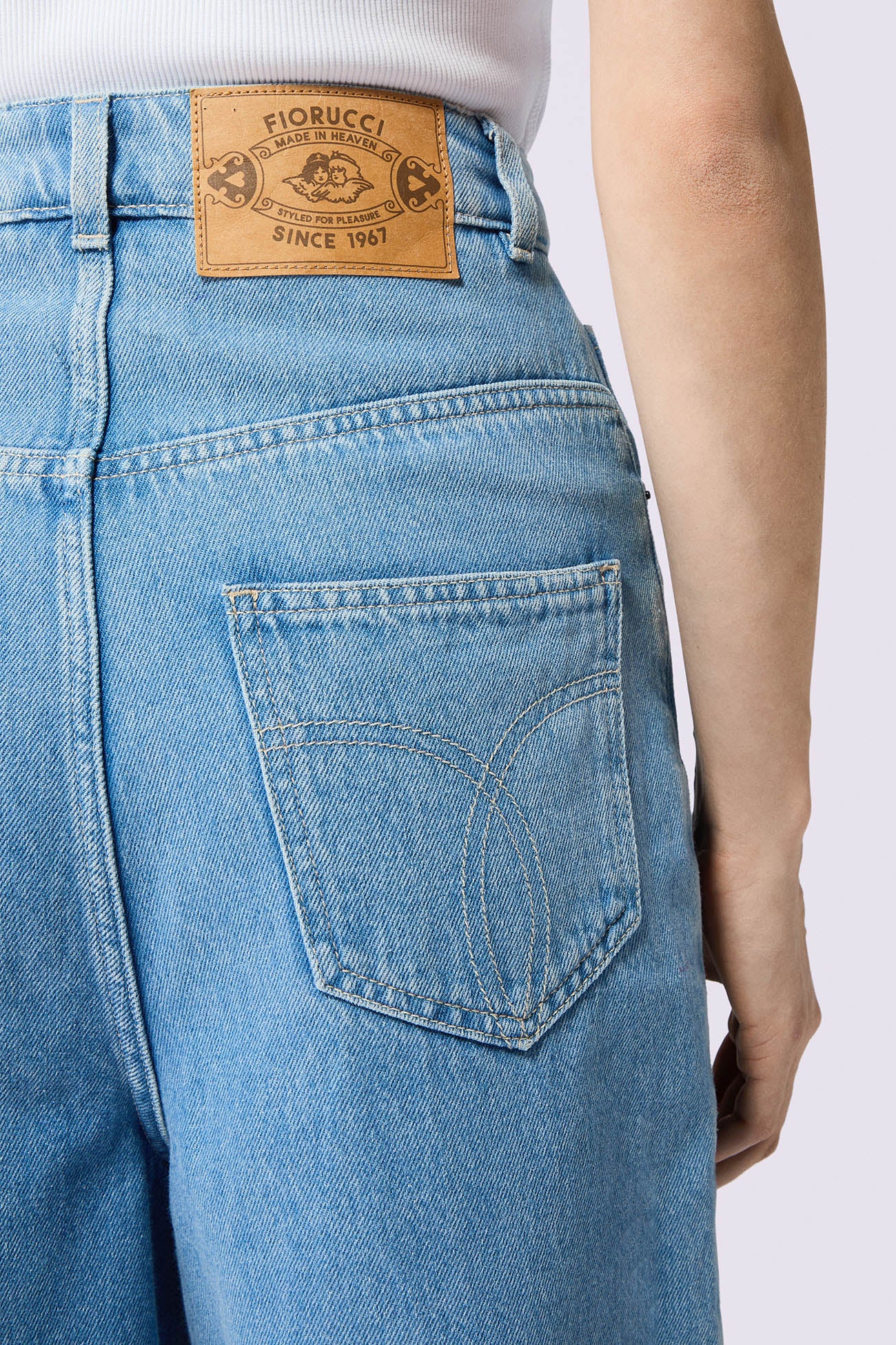 Denim Bermuda Shorts Baby Blue - Image 4
