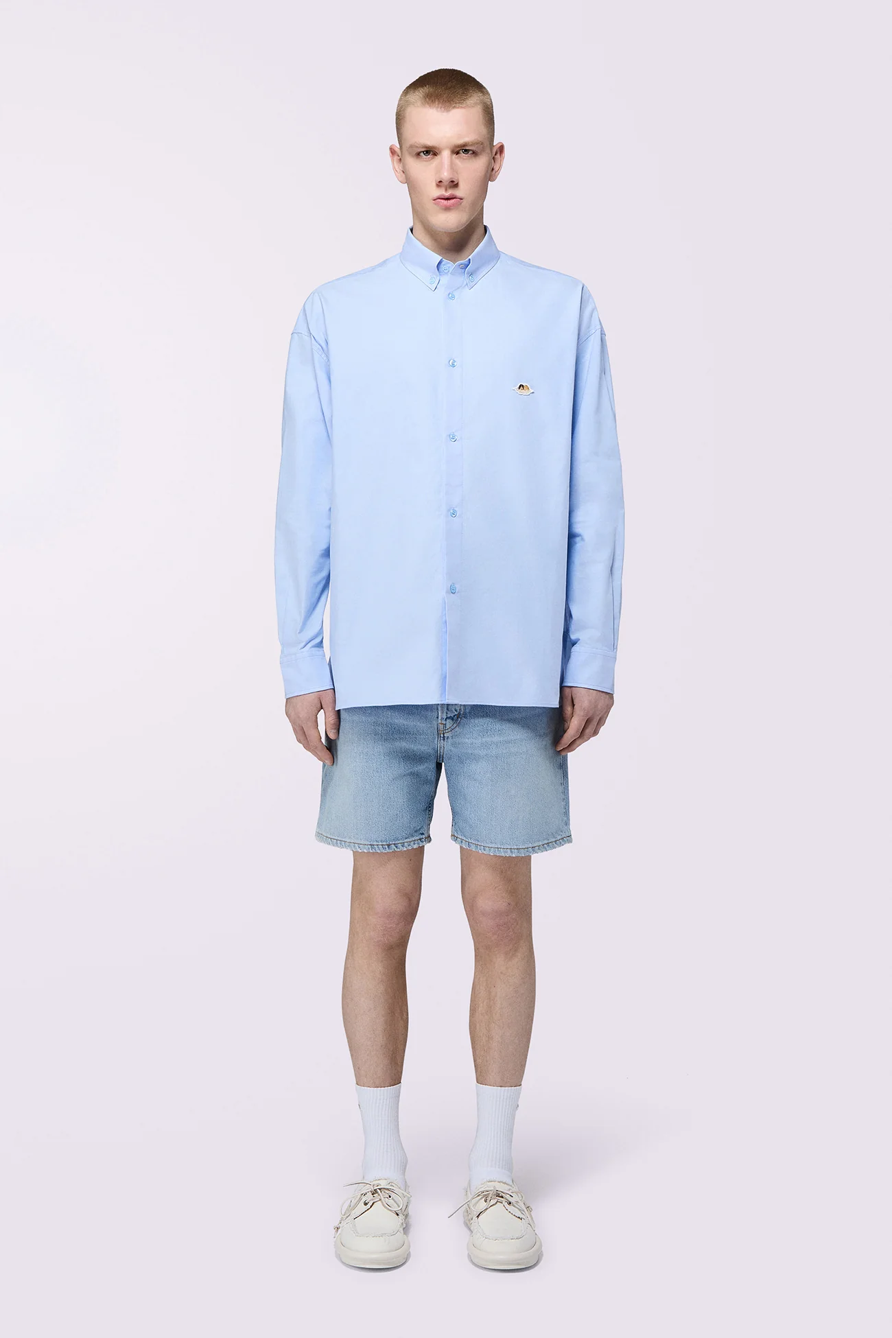 Denim Bermuda Shorts Light Blue - Image 2