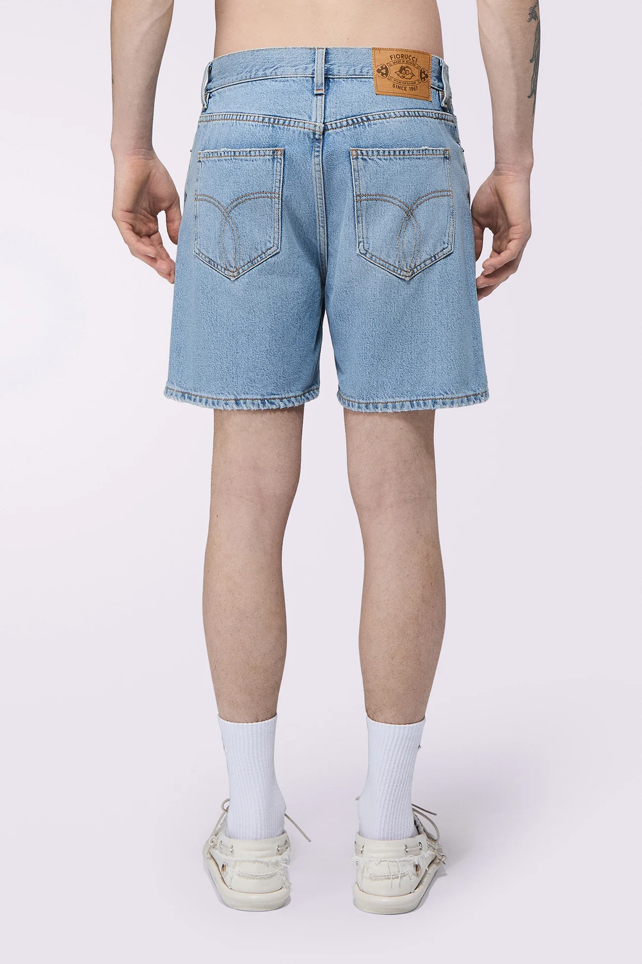 Denim Bermuda Shorts Light Blue - Image 3