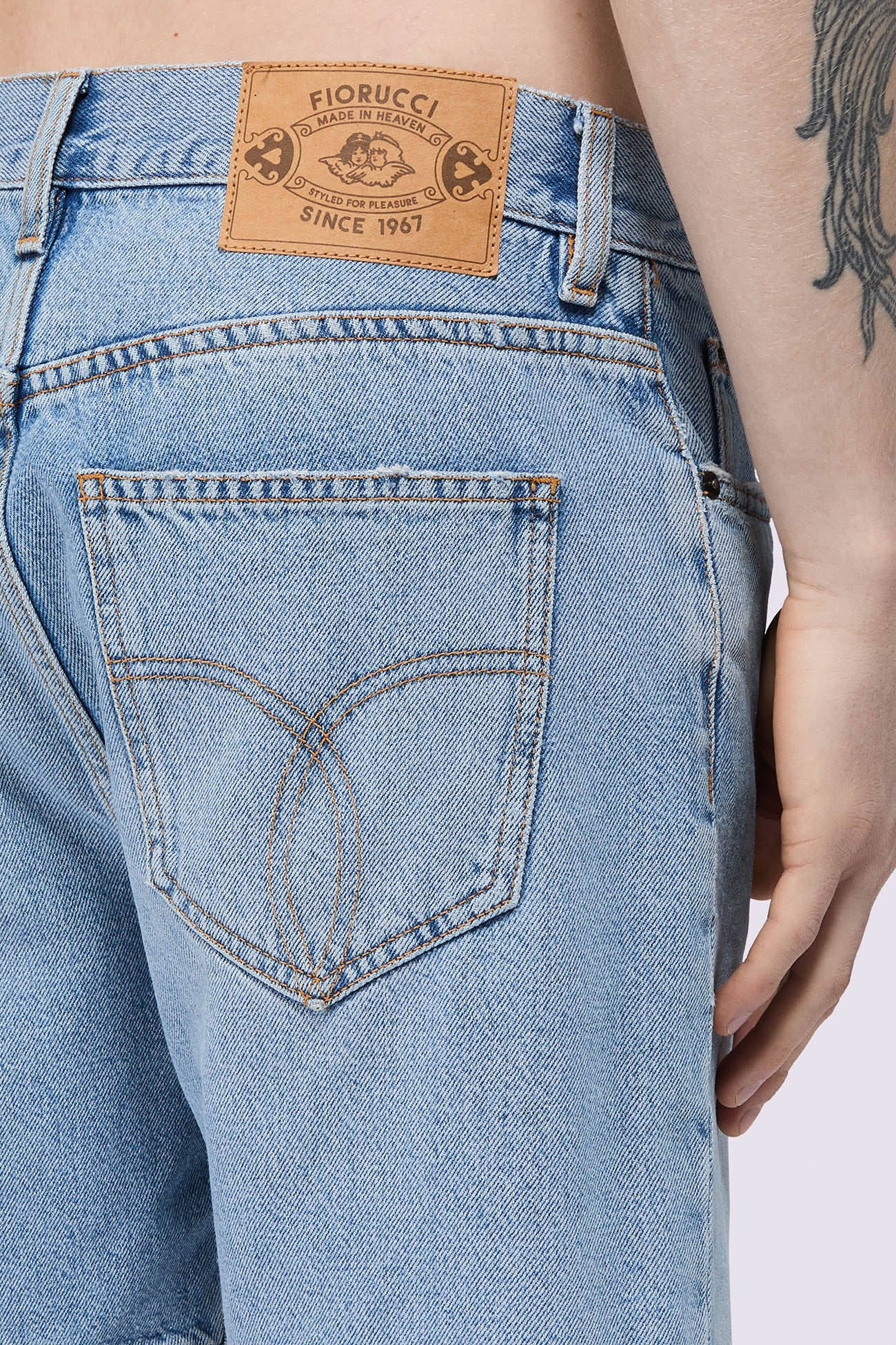 Denim Bermuda Shorts Light Blue - Image 4