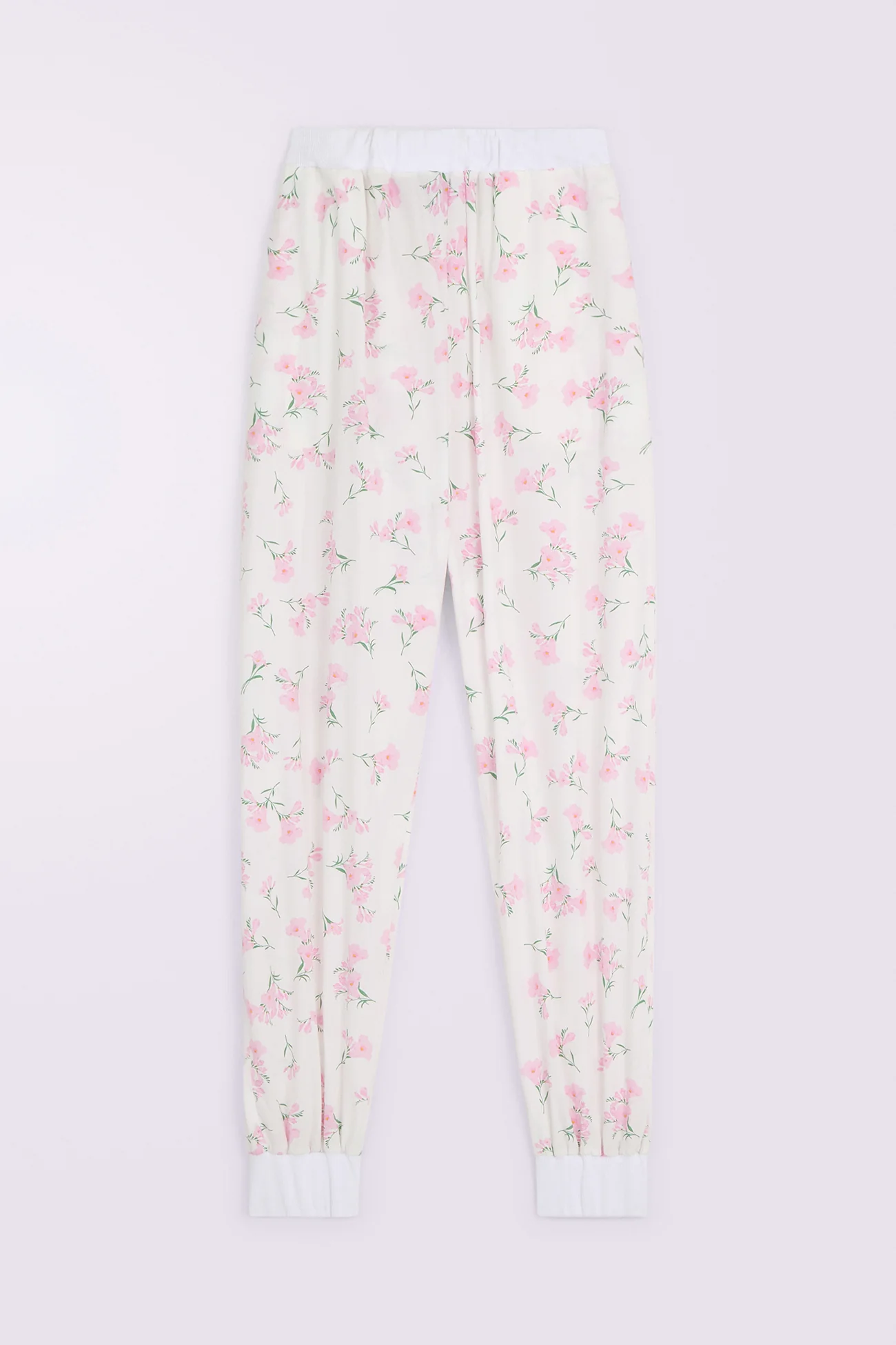 Floral Joggers White