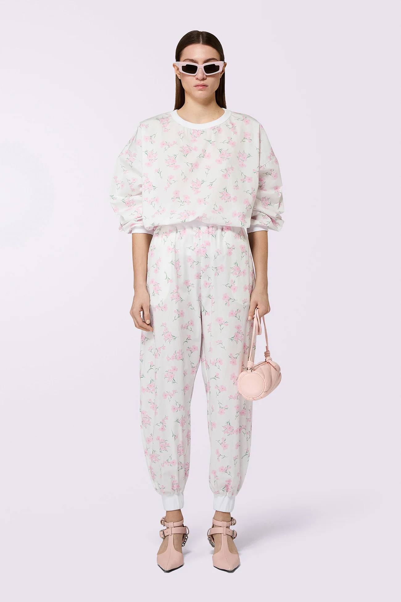 Floral Joggers White - Image 2