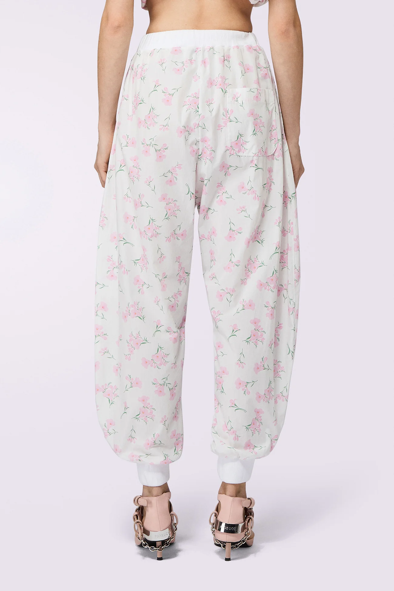 Floral Joggers White - Image 3