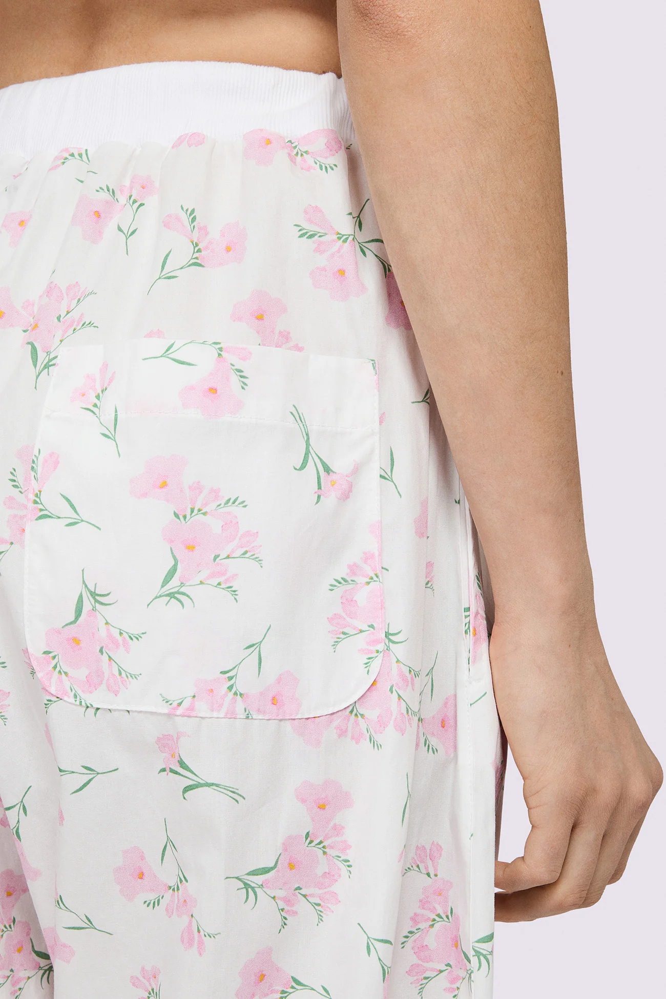 Floral Joggers White - Image 4