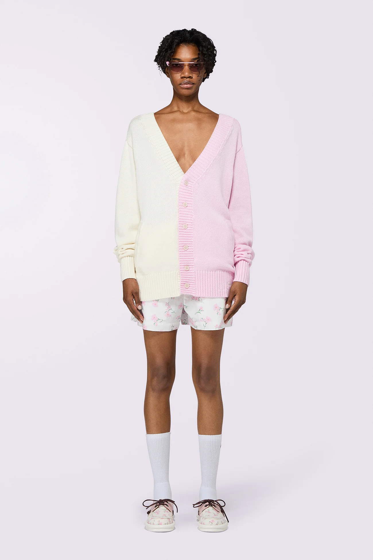 Open Back Knit Cardigan Pink - Image 2