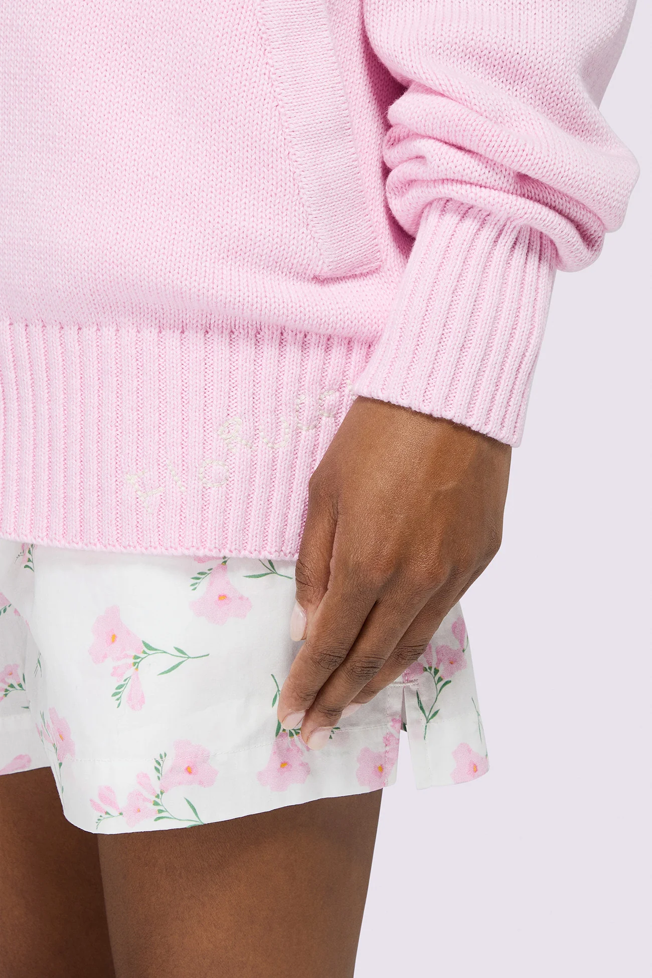 Open Back Knit Cardigan Pink - Image 4