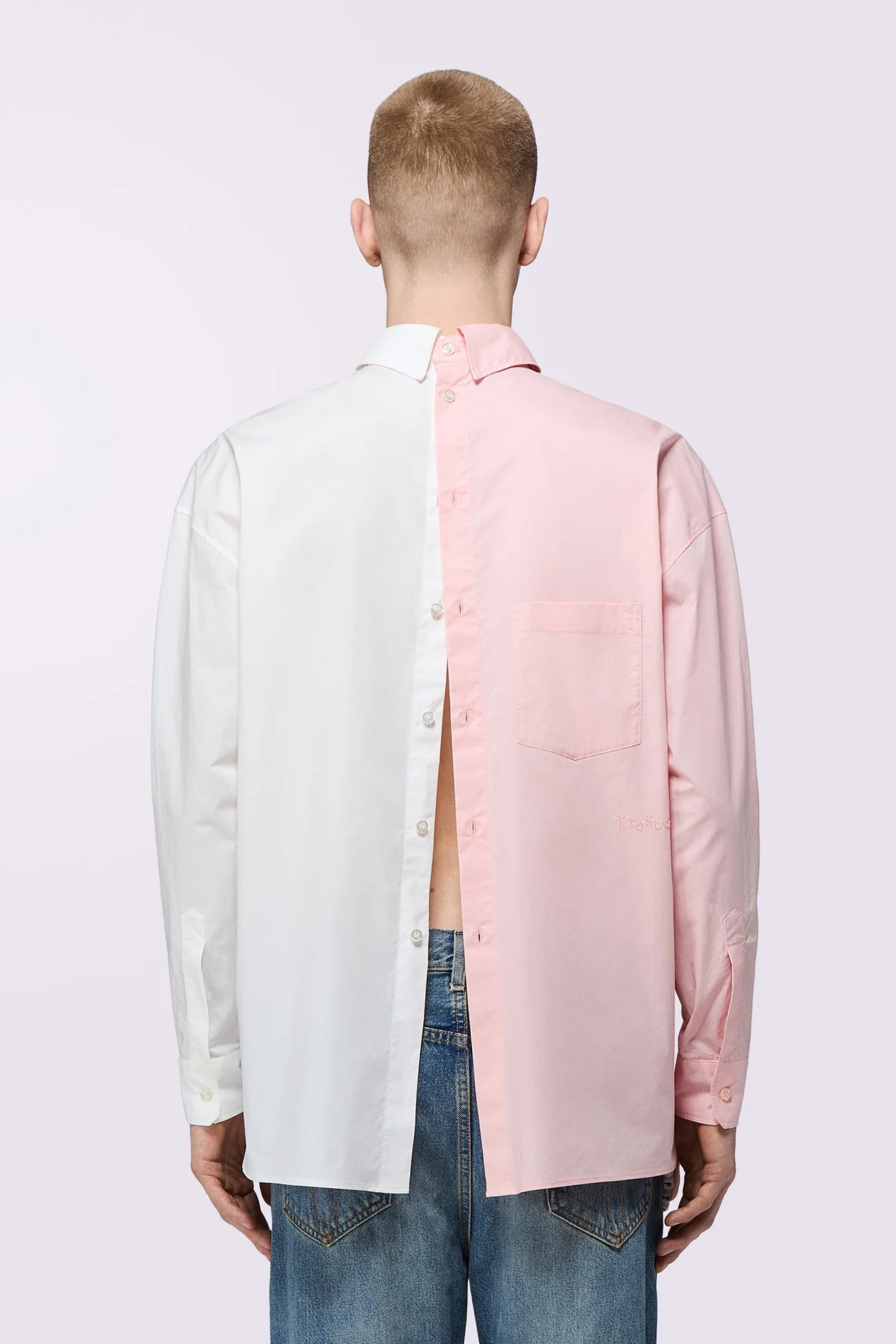 Open Back Shirt Pink - Image 3
