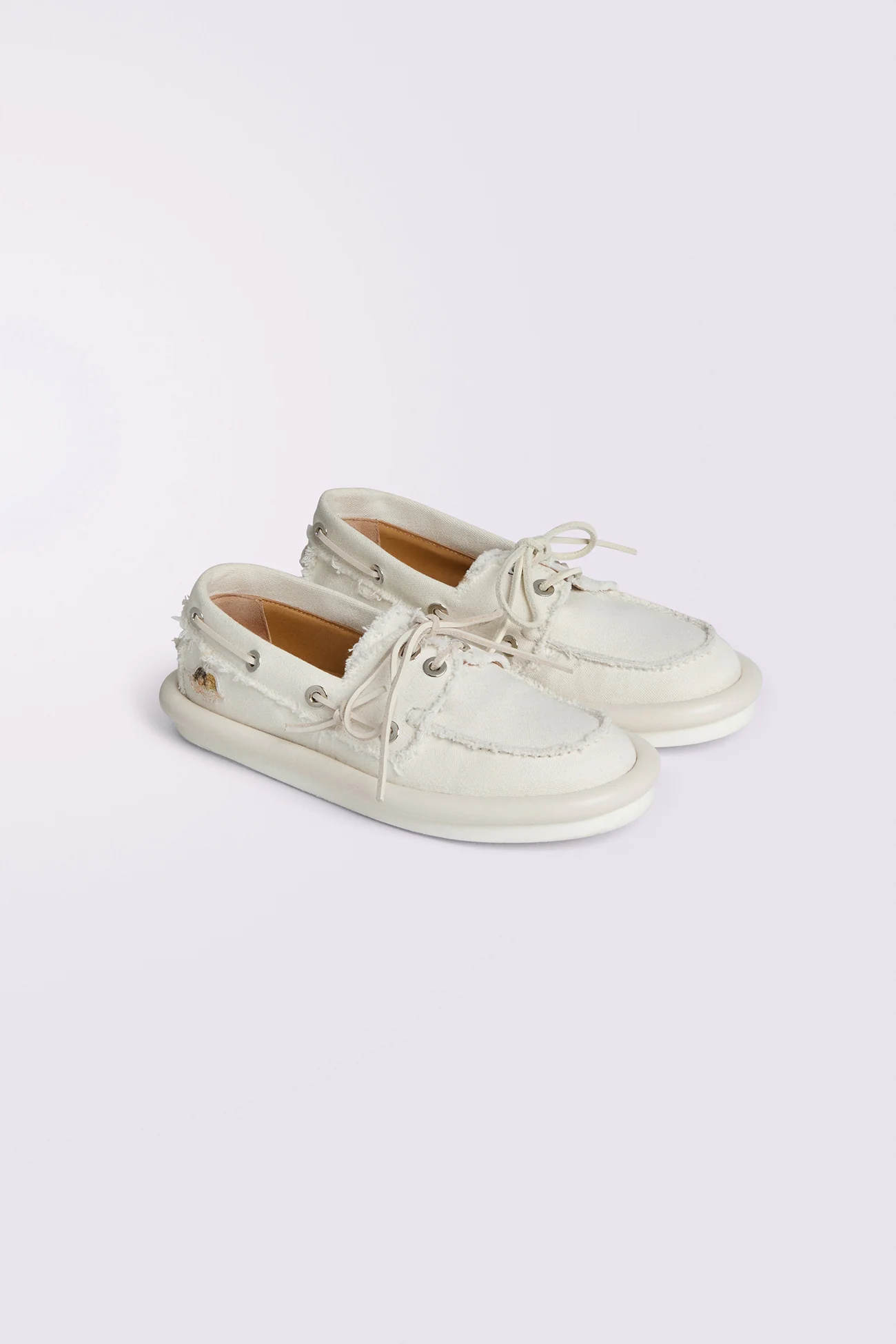 Women's Angels Patch Boat Shoes White - Image 2