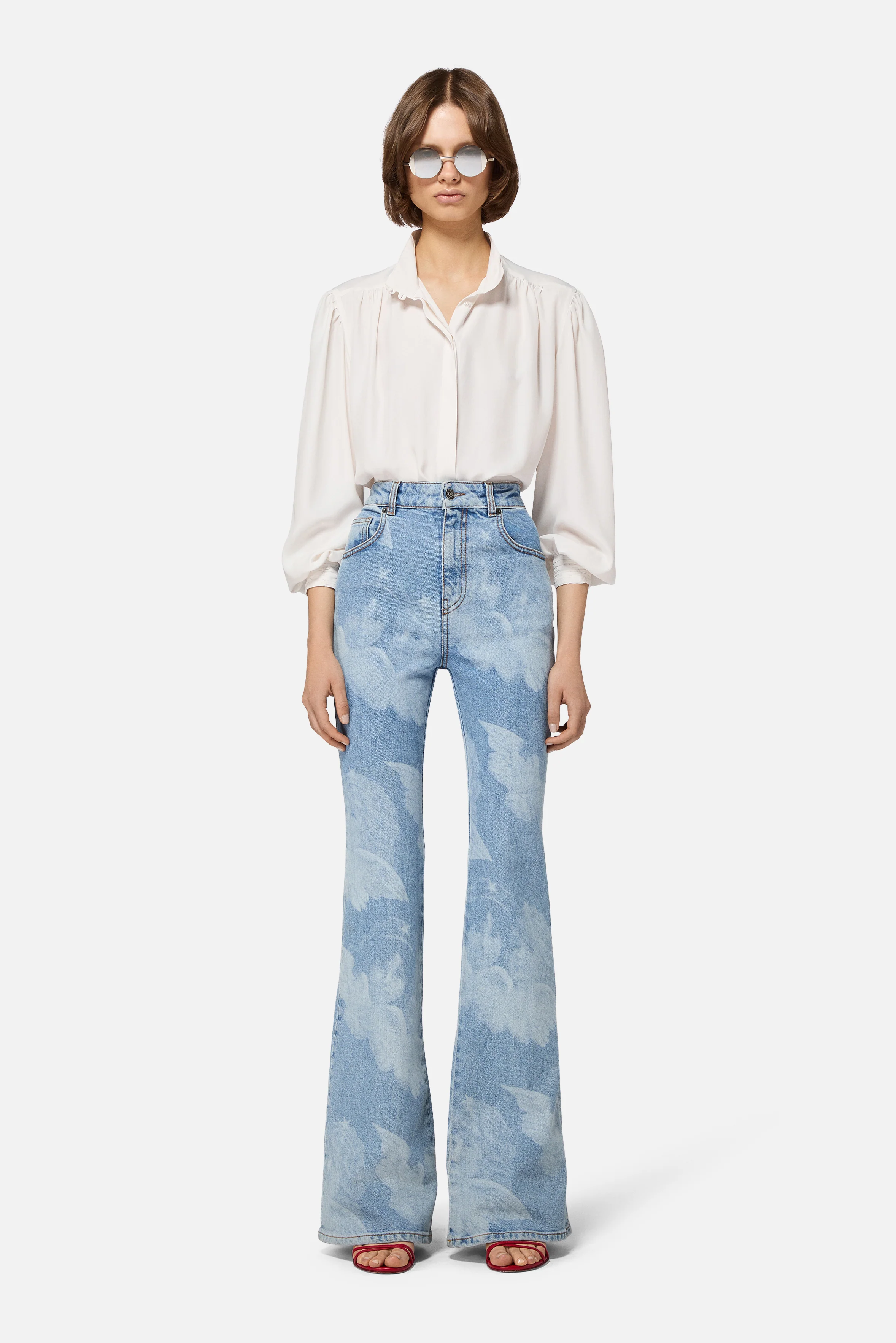 Angel Skinny Flared Jeans Blue - Image 3