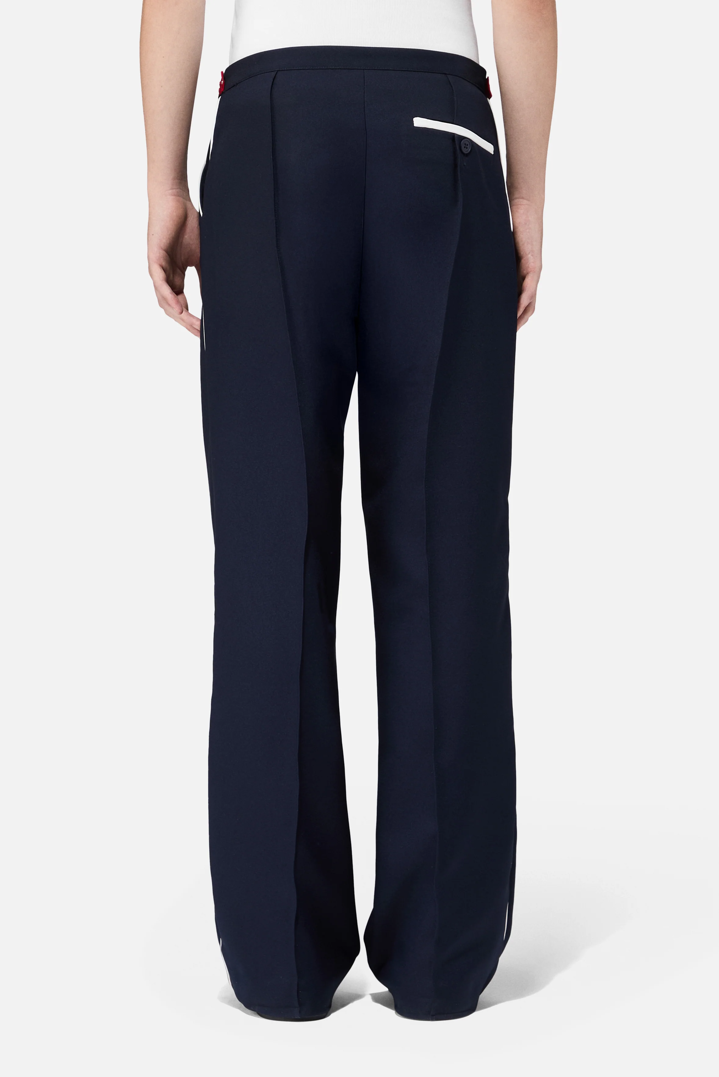 Angels Patch Contrast Piping Trousers Navy - Image 4