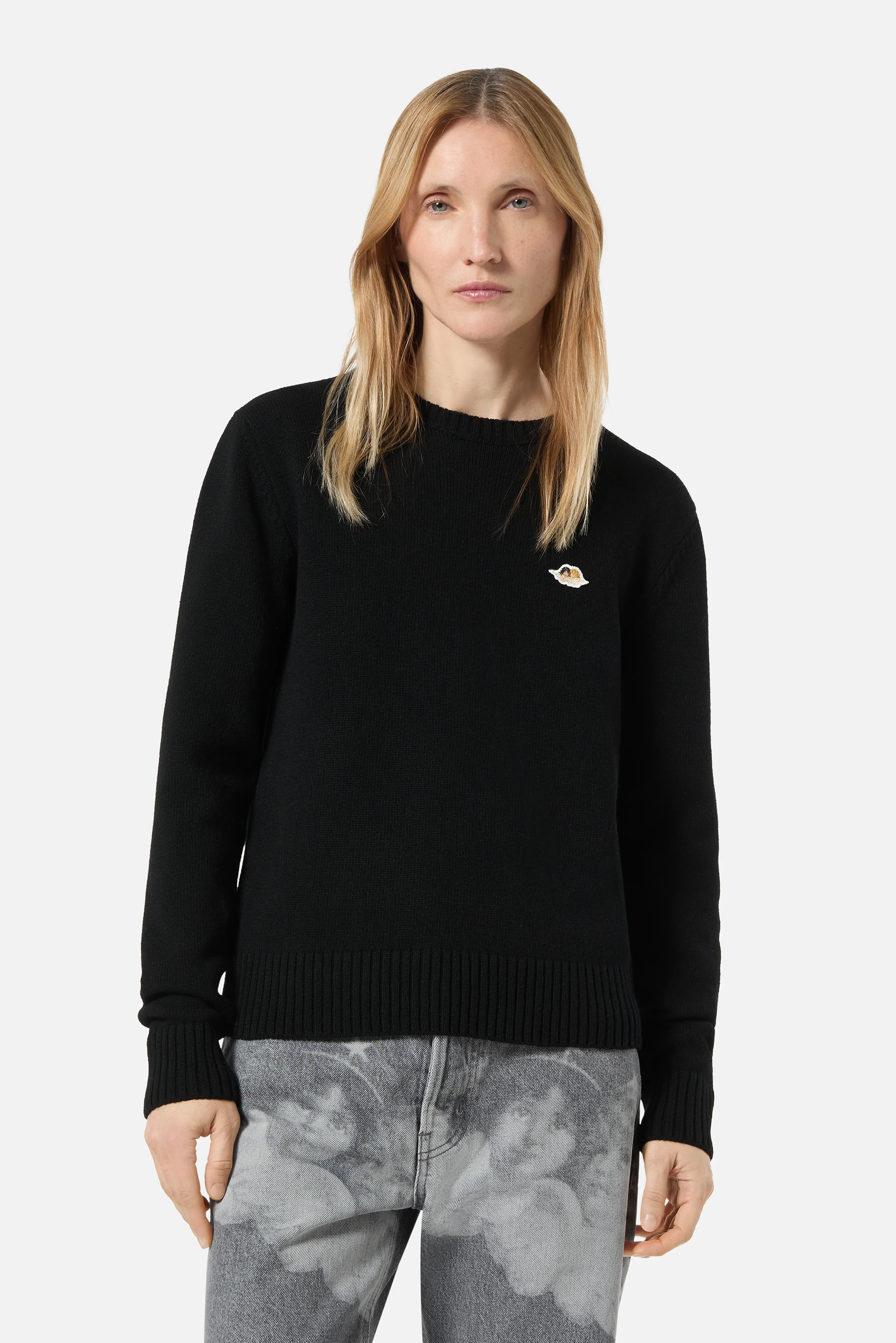 Angels Patch Merino Jumper Black - Image 3