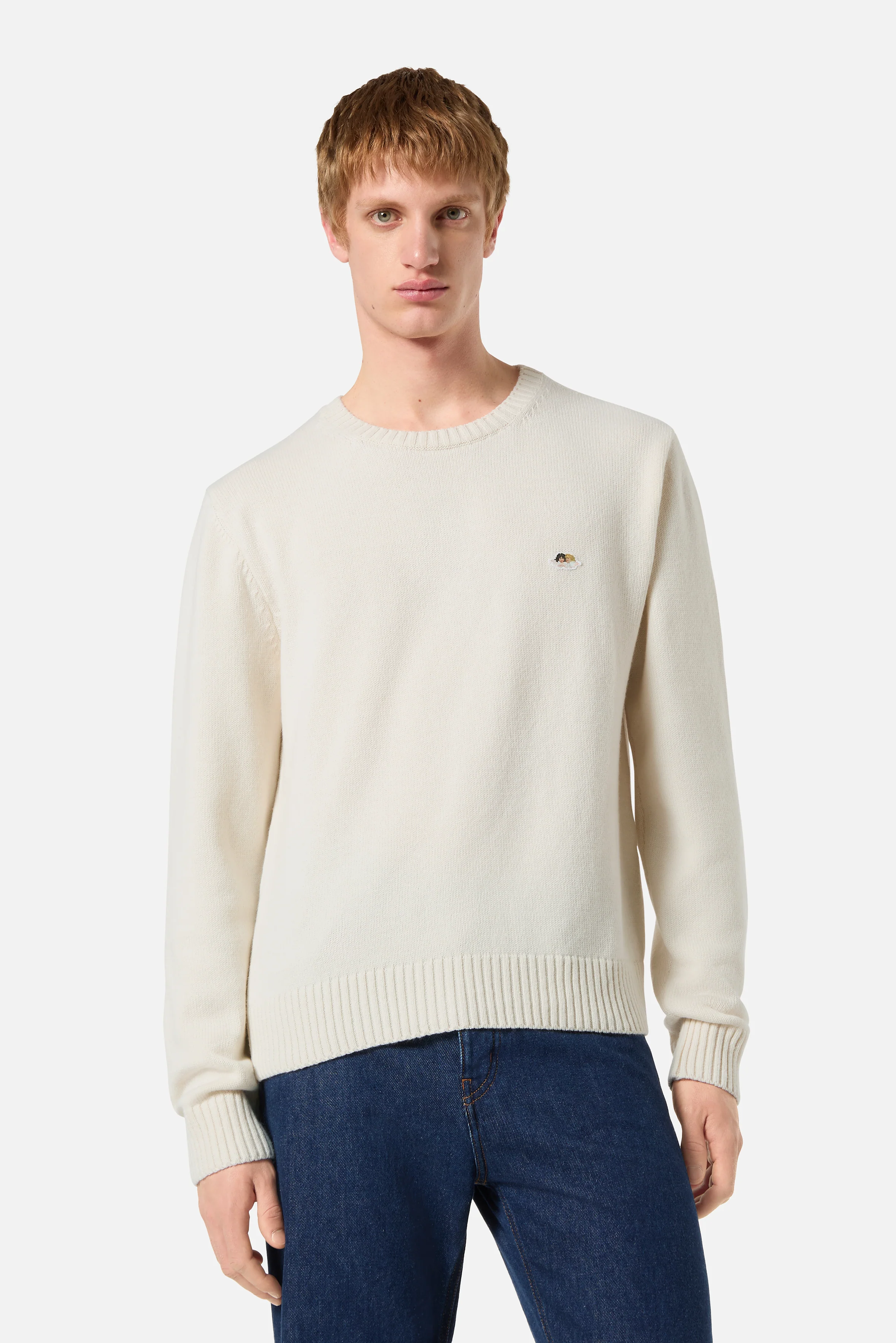 Angels Patch Merino Jumper Cream - Image 4