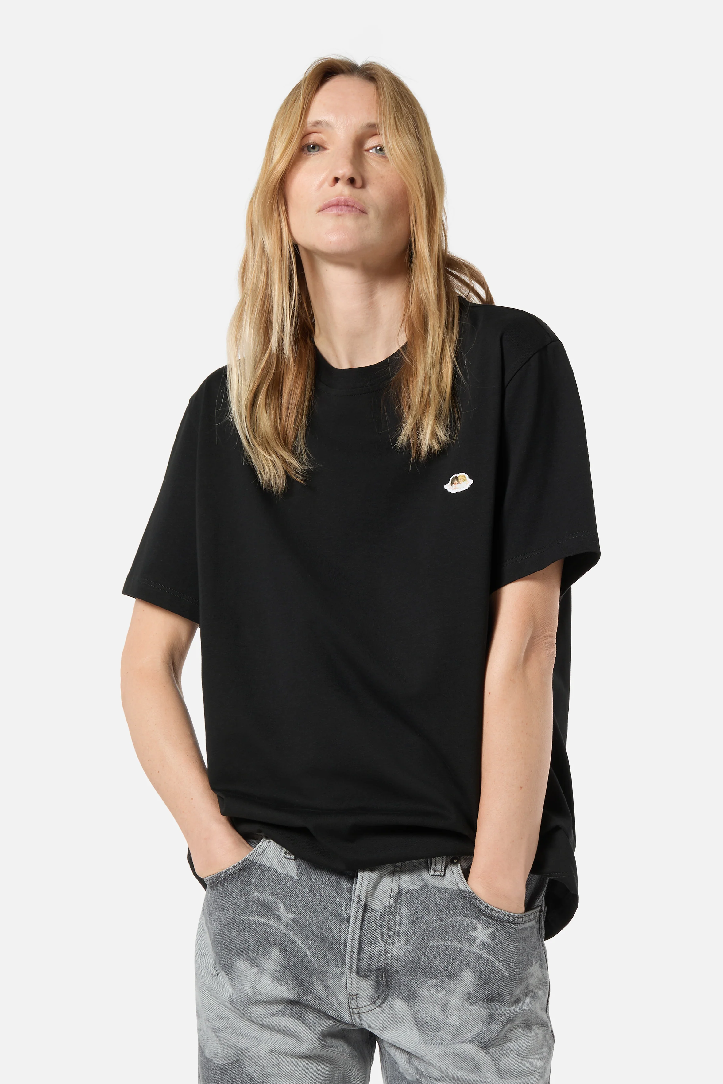 Angels Patch Regular T-Shirt Black - Image 4
