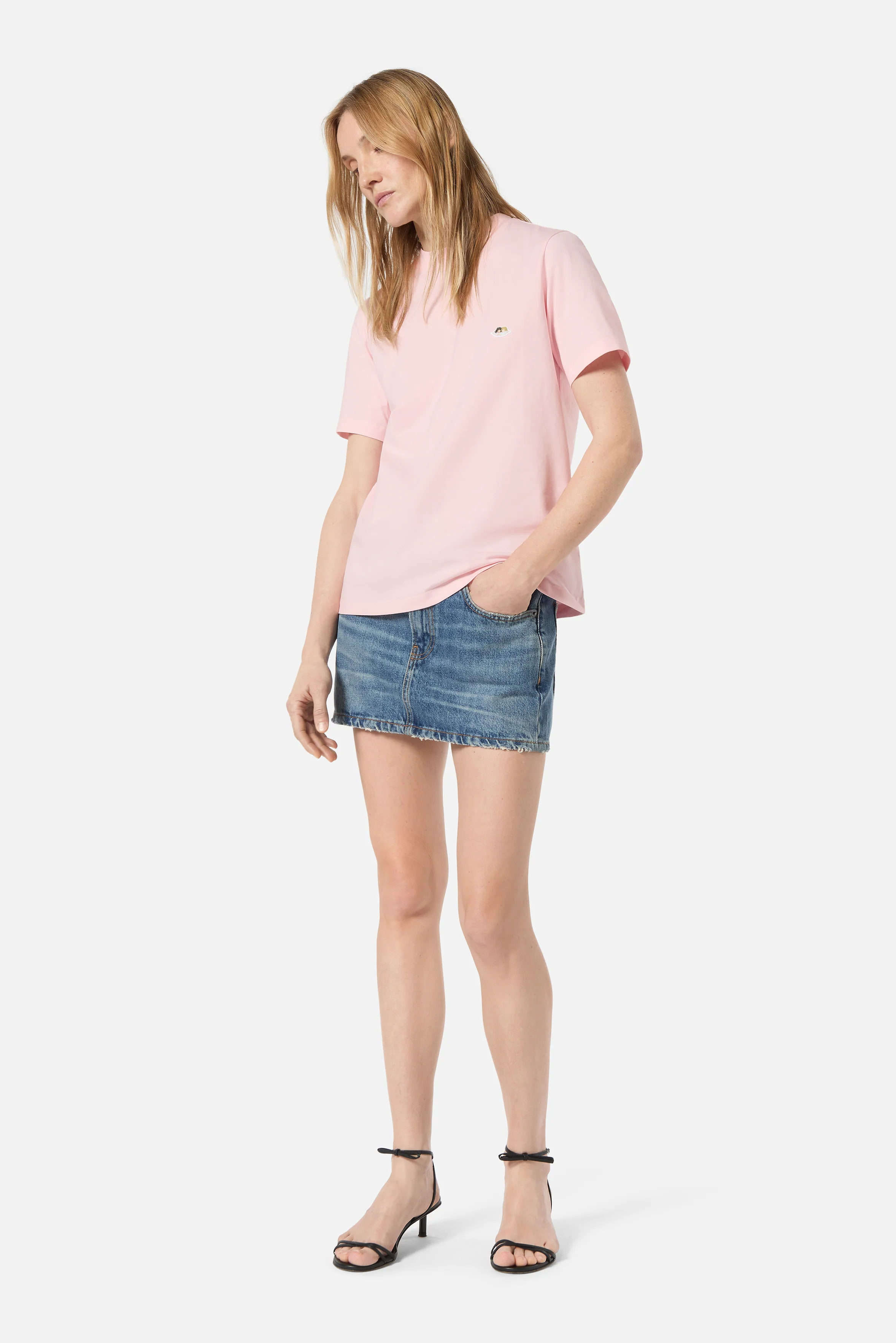 Angels Patch Regular T-Shirt Pink - Image 3