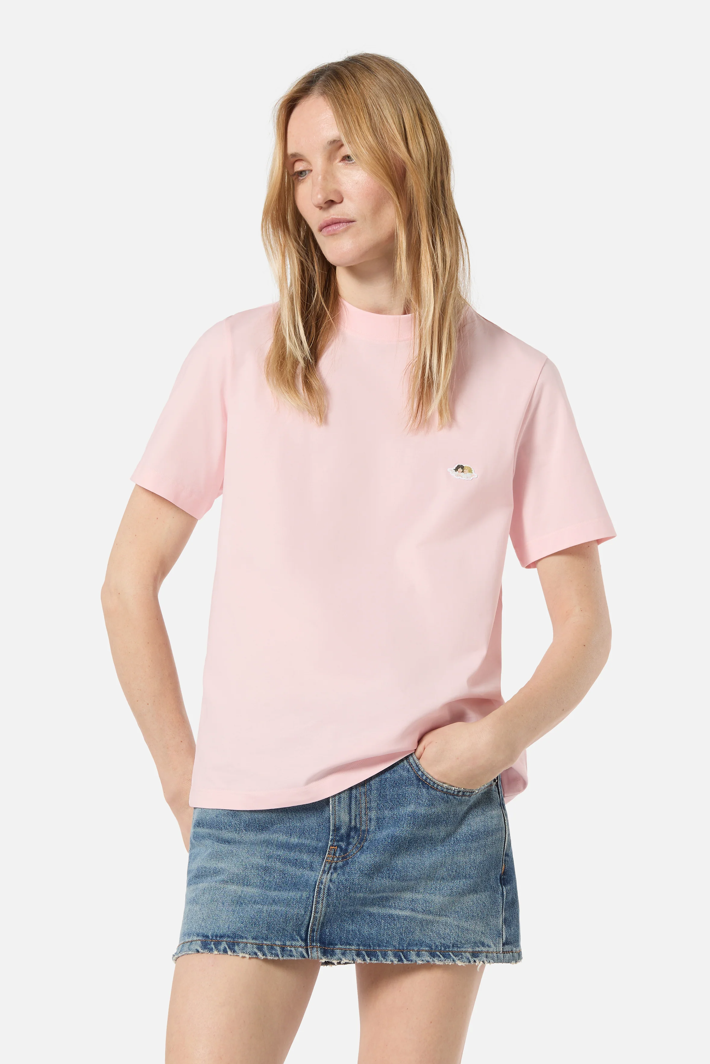 Angels Patch Regular T-Shirt Pink - Image 4