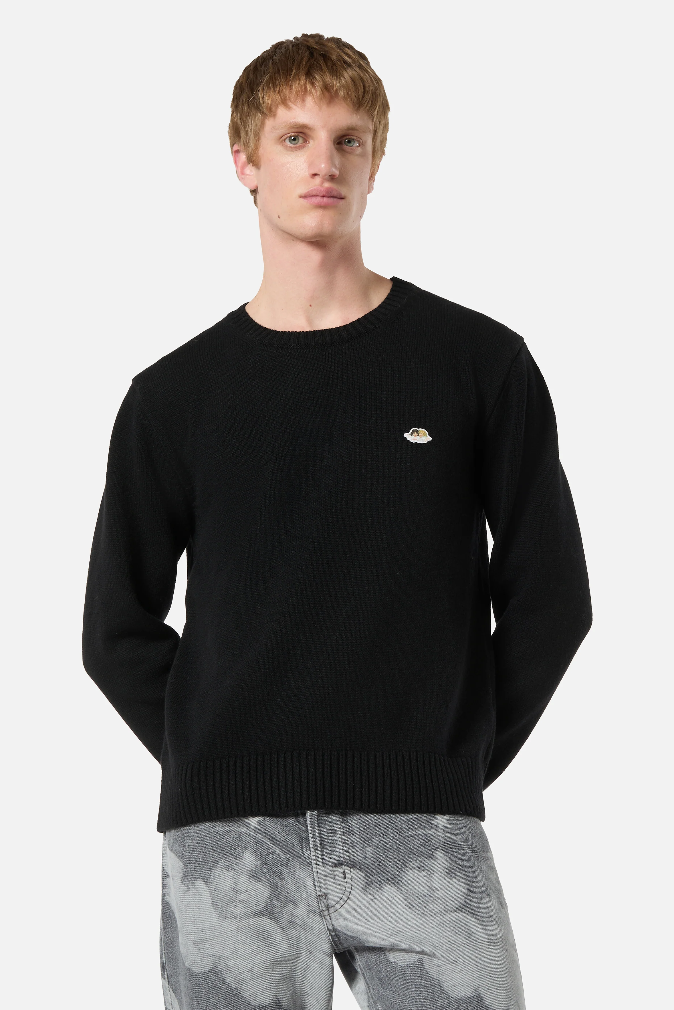 Angels Patch Sweater Merino Black - Image 4