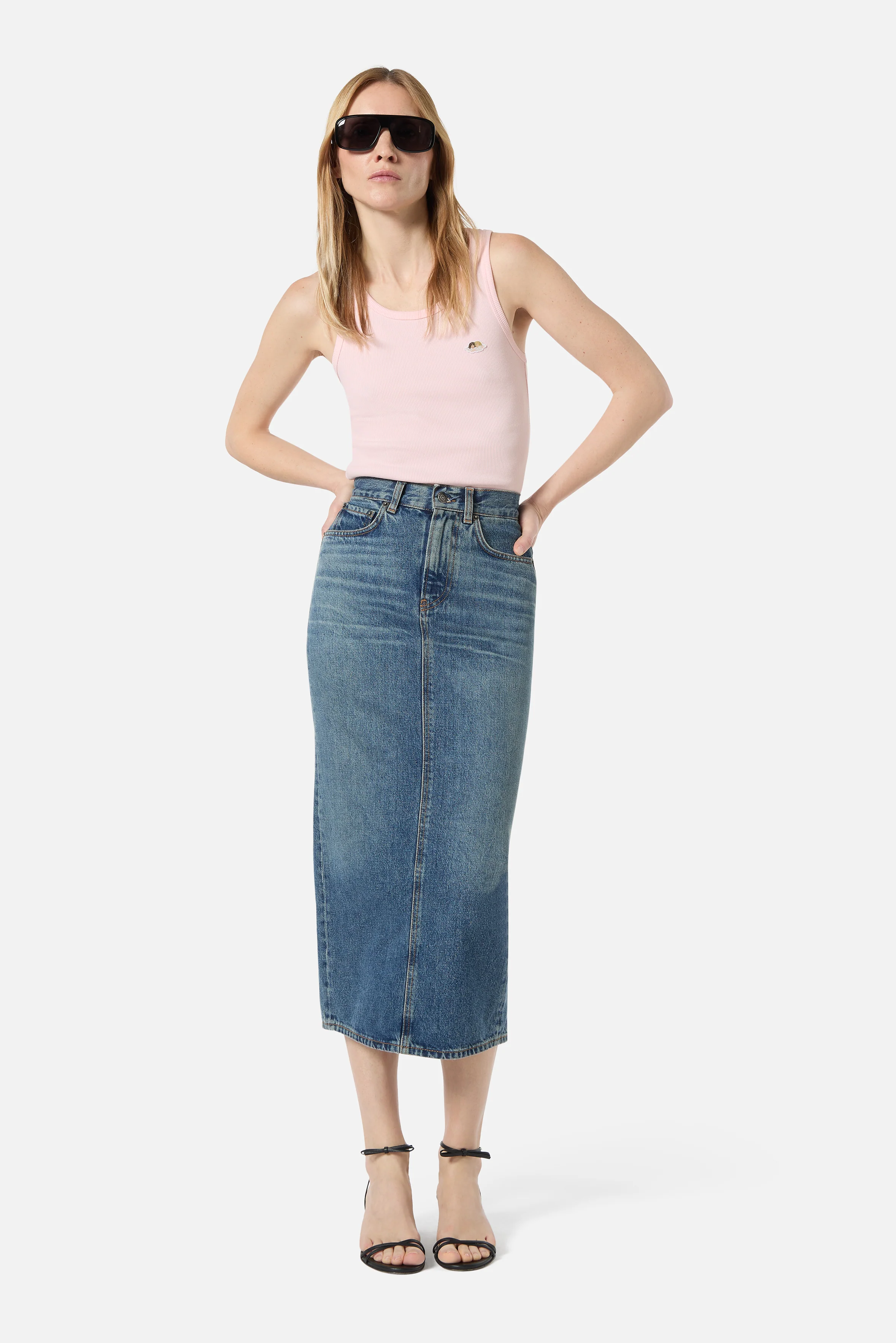 Angels Patch Tank Top Pink - Image 3