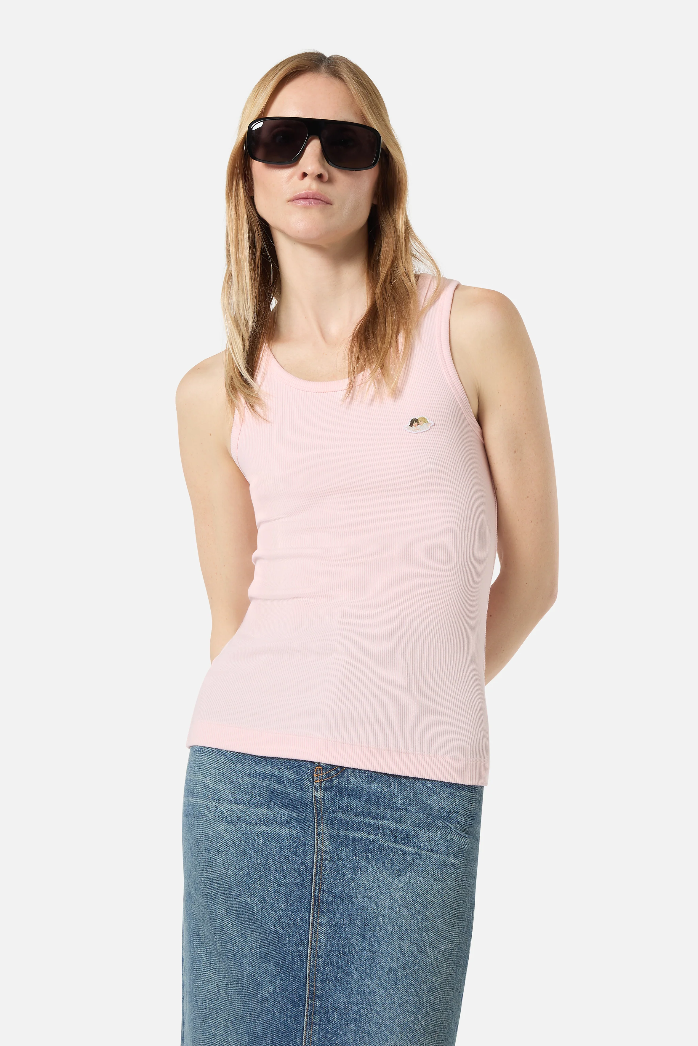 Angels Patch Tank Top Pink - Image 4