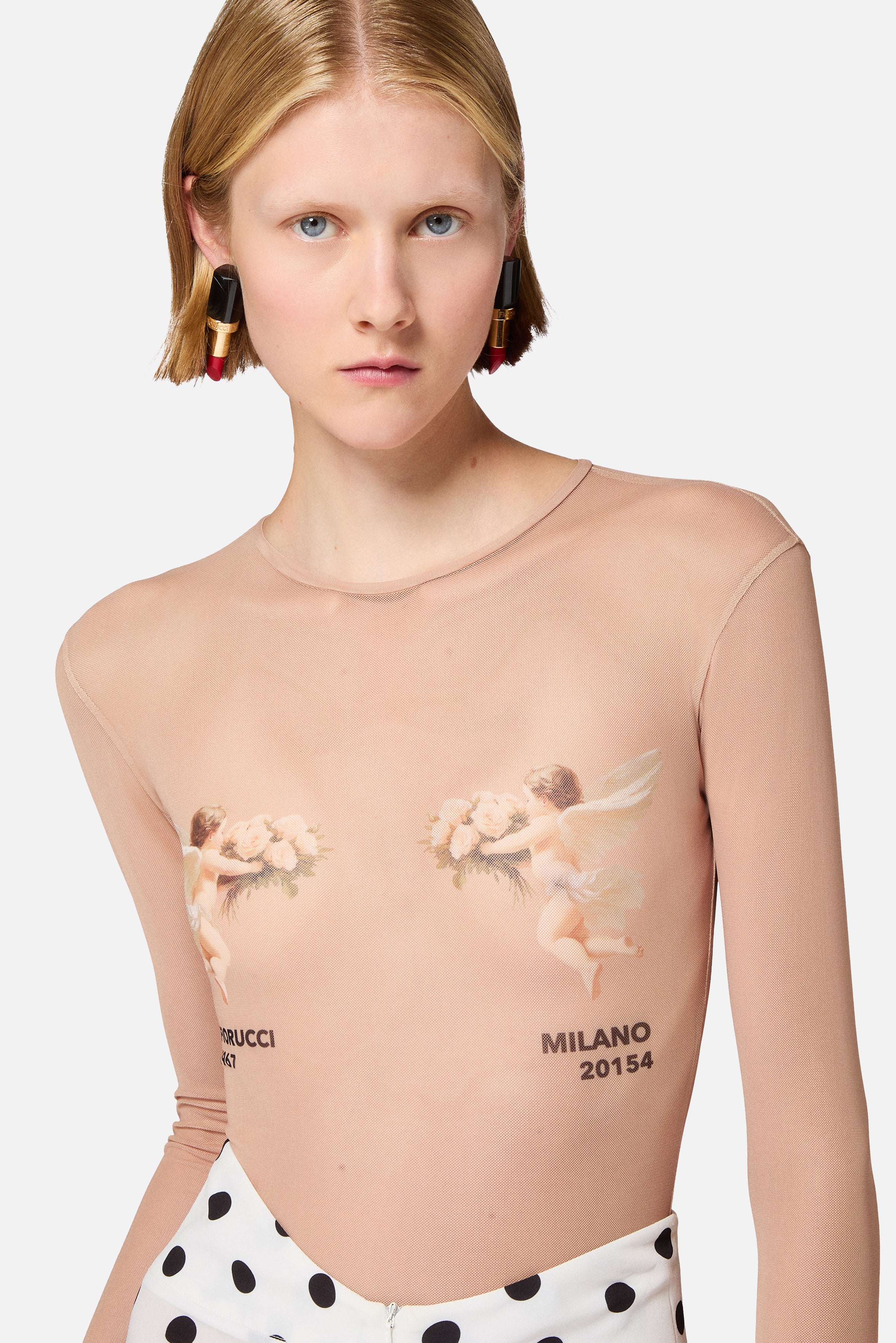 Bouquet Cupid Tulle Bodysuit Nude - Image 5