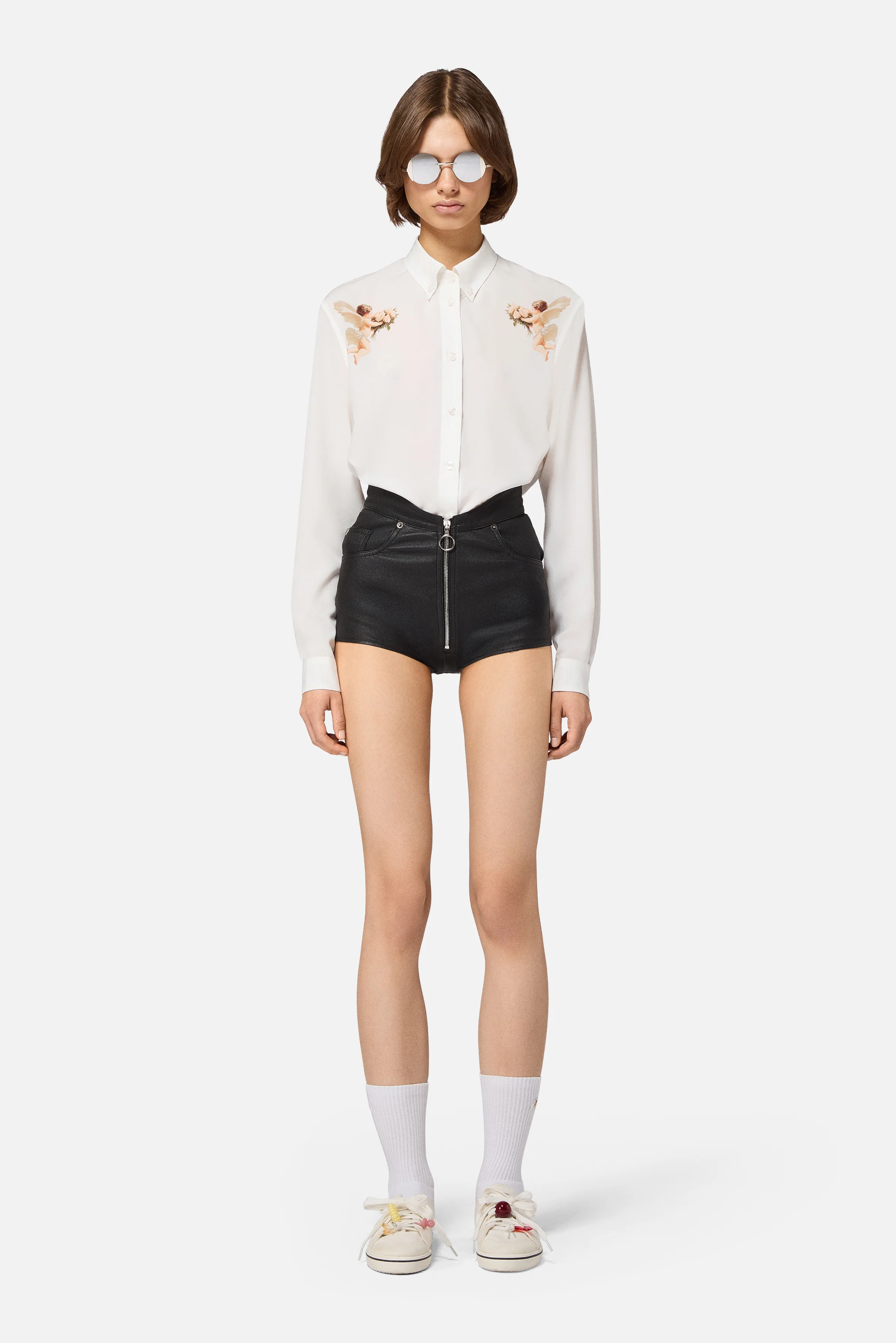 Double Angels Crepe de Chine Shirt White - Image 3