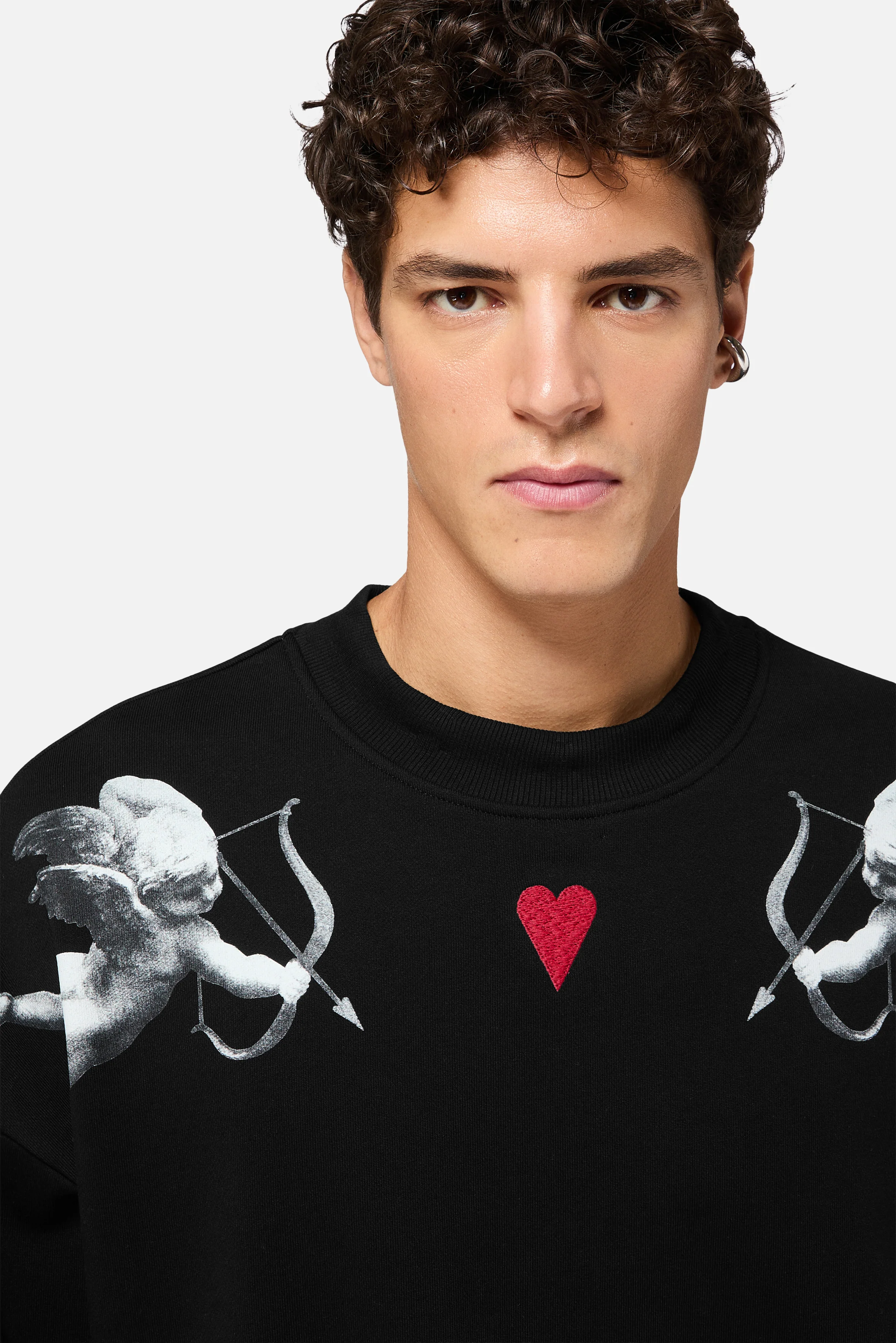 Double Angels Relaxed Sweatshirt Black - Image 4