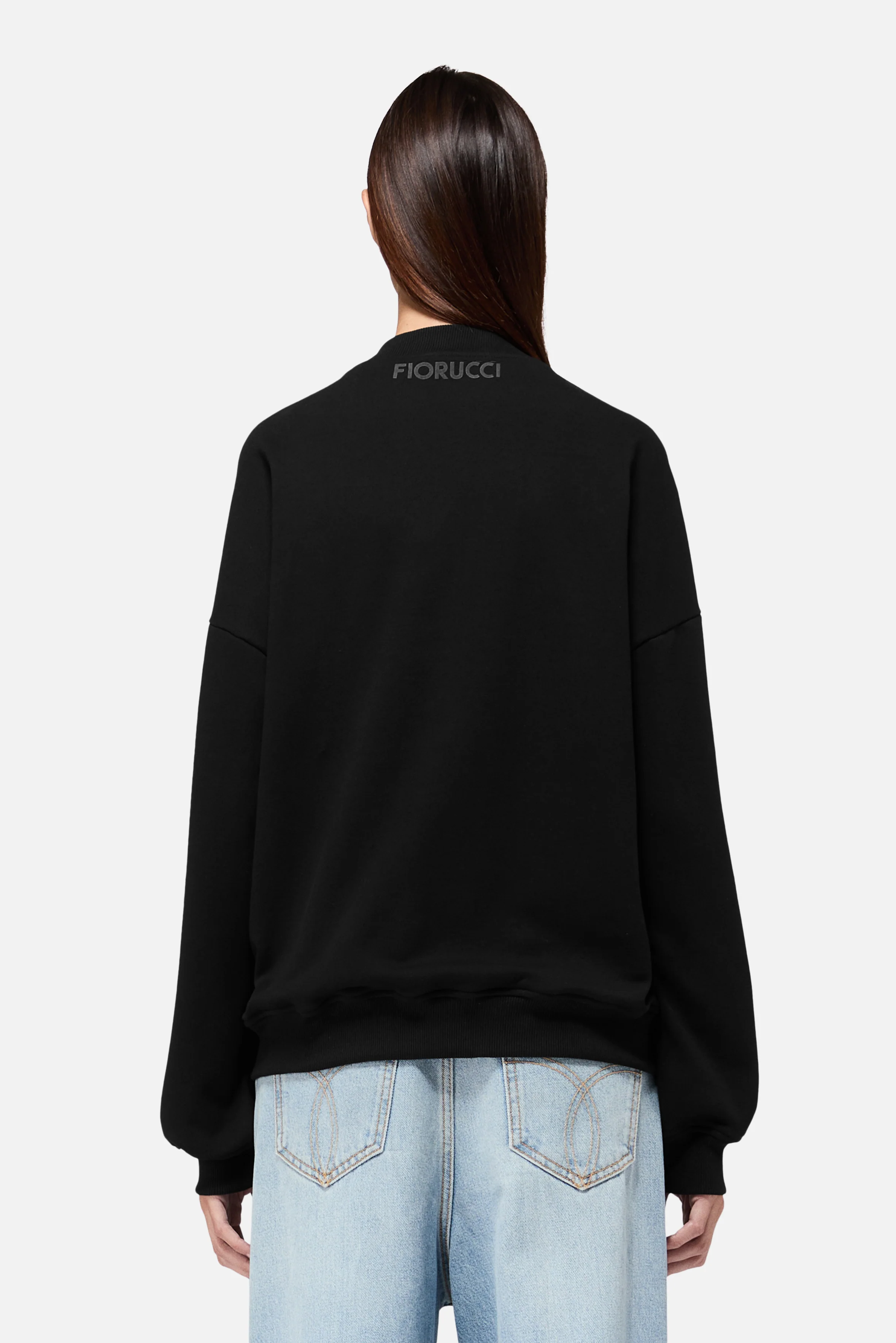 Double Angels Relaxed Sweatshirt Black - Image 3