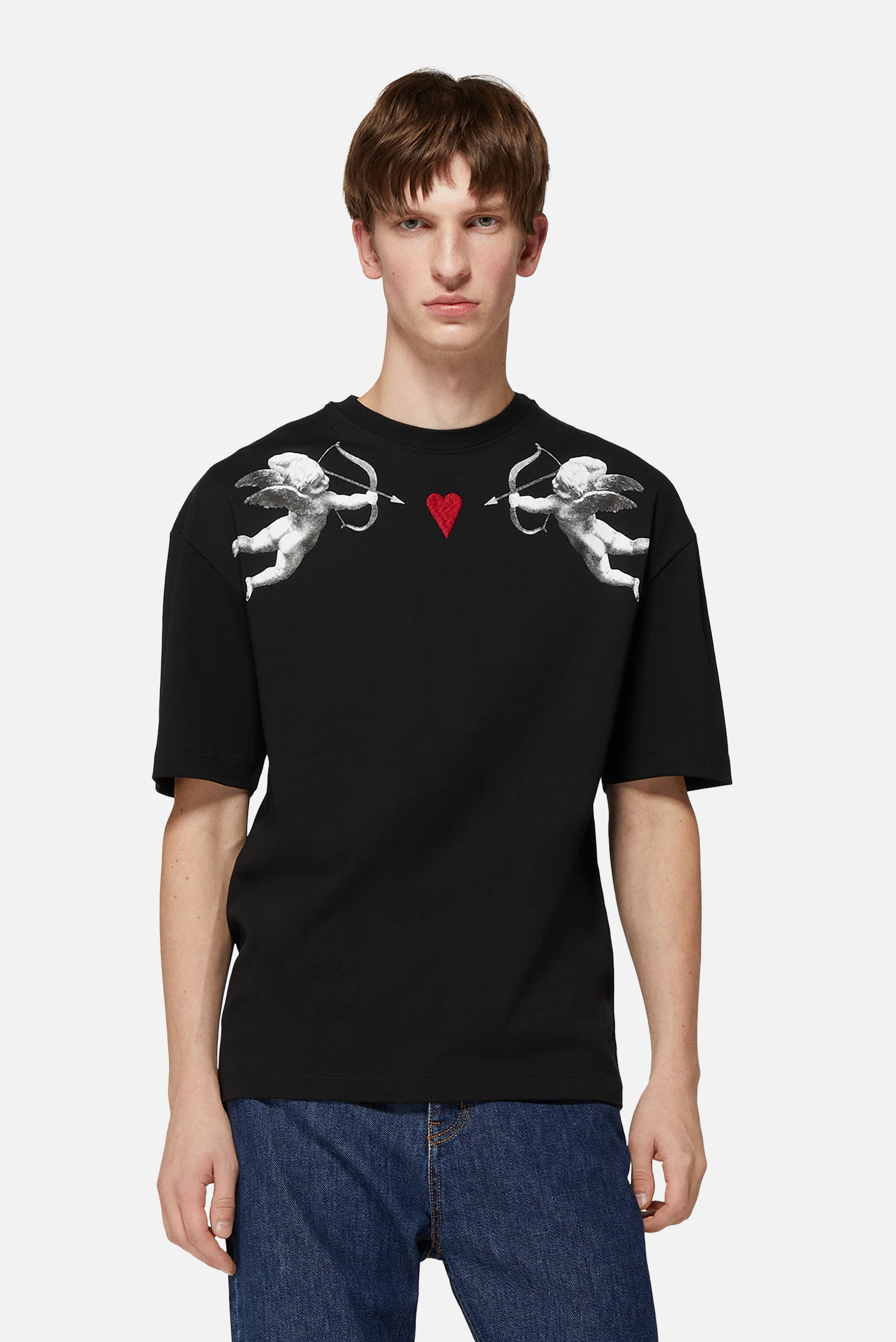 Double Angels Relaxed T-Shirt Black - Image 3