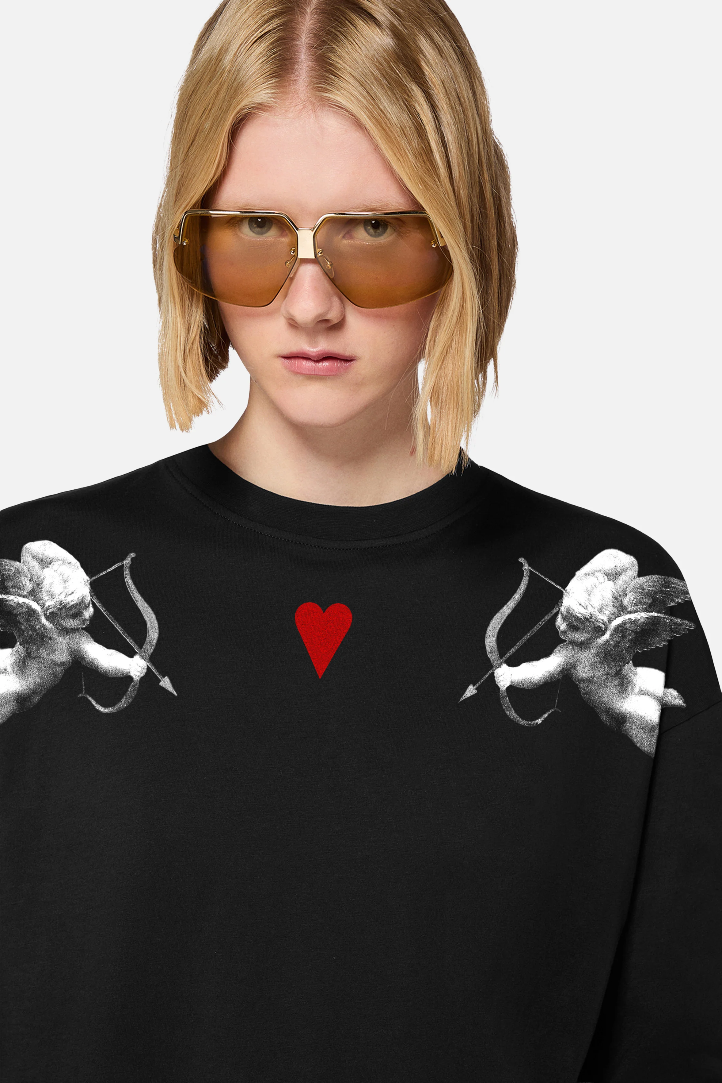 Double Angels Relaxed T-Shirt Black - Image 4