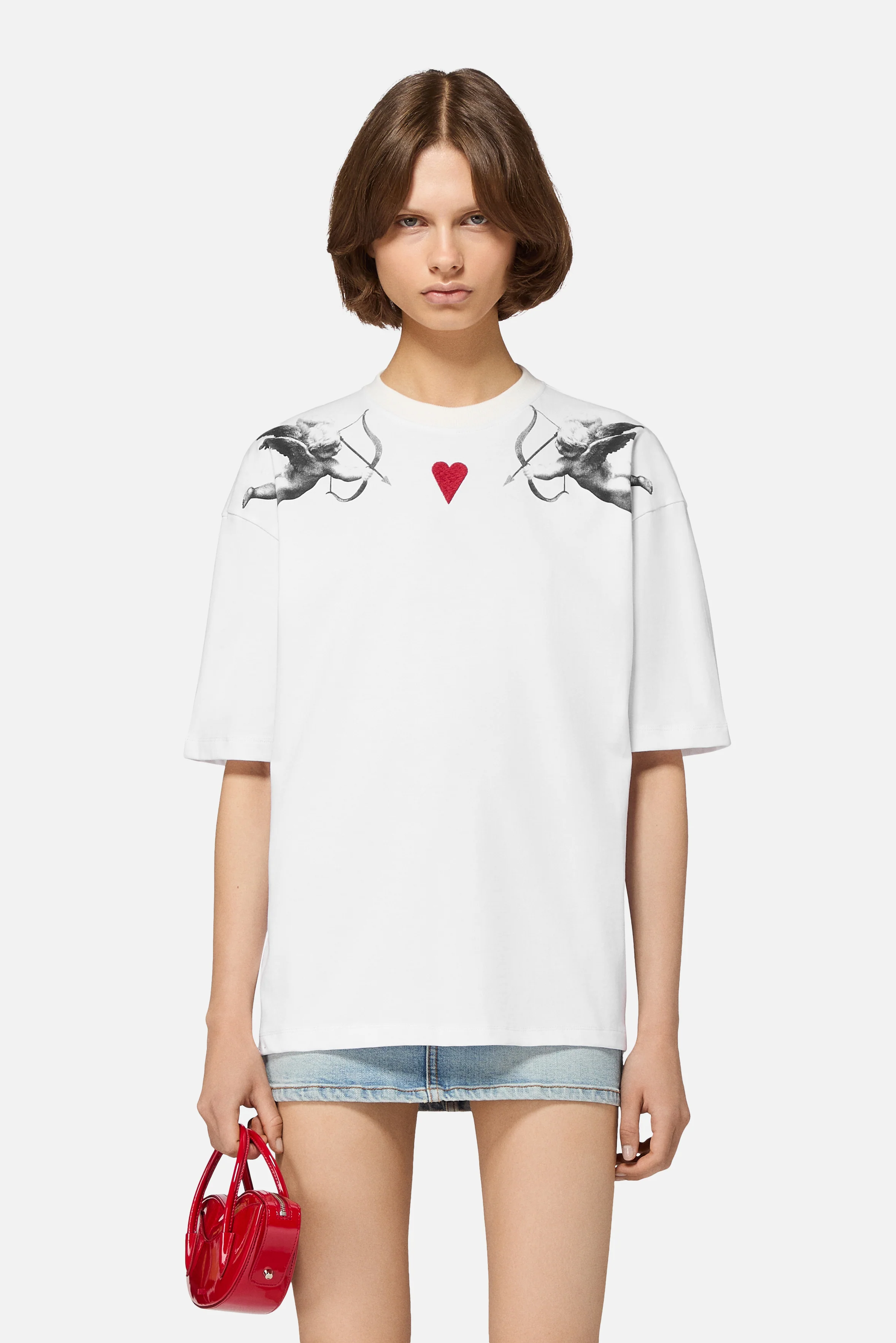 Double Cupid Relaxed T-Shirt White - Image 3