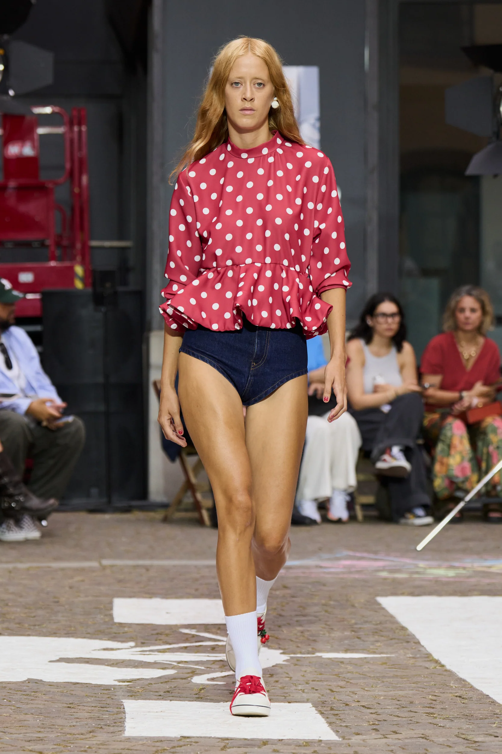 Double Star Patch Denim Pants Navy - Image 2