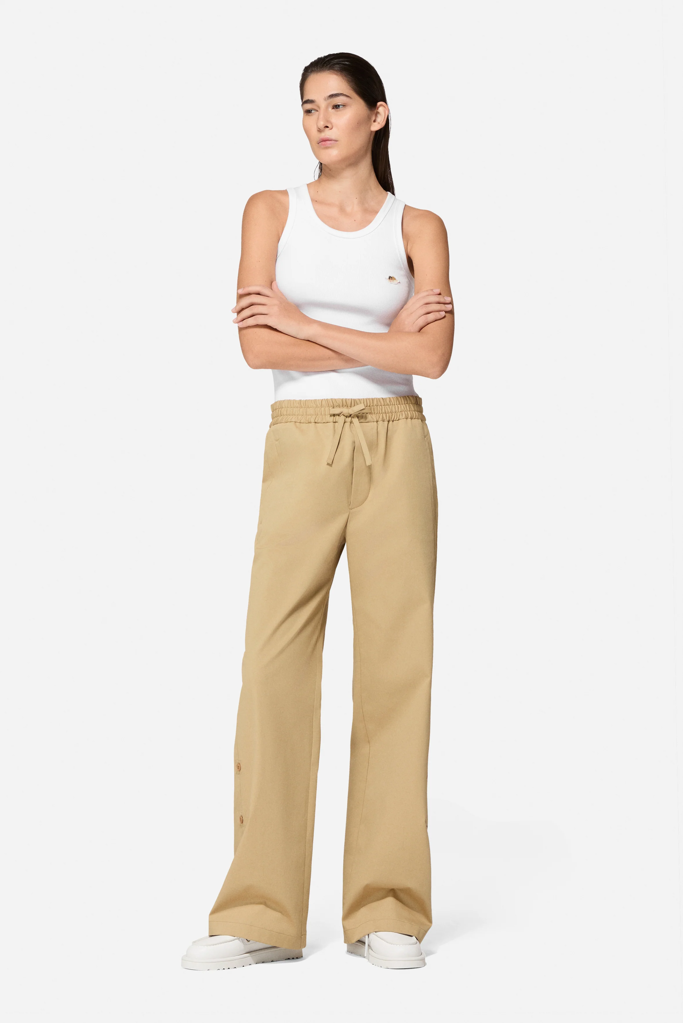 Gabardine Trousers Beige - Image 3