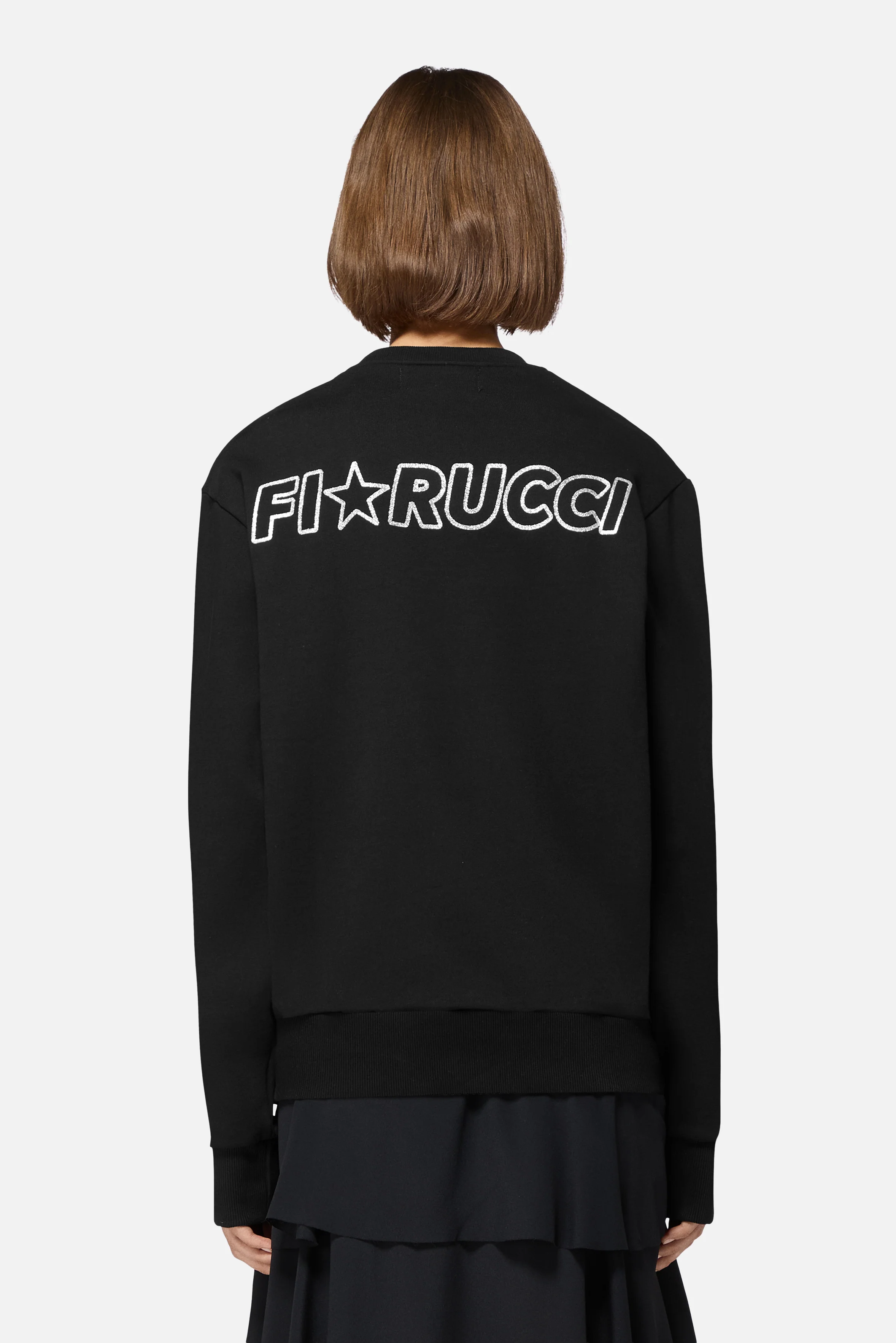 Glitter Star Logo Regular Sweatshirt Black - Image 3