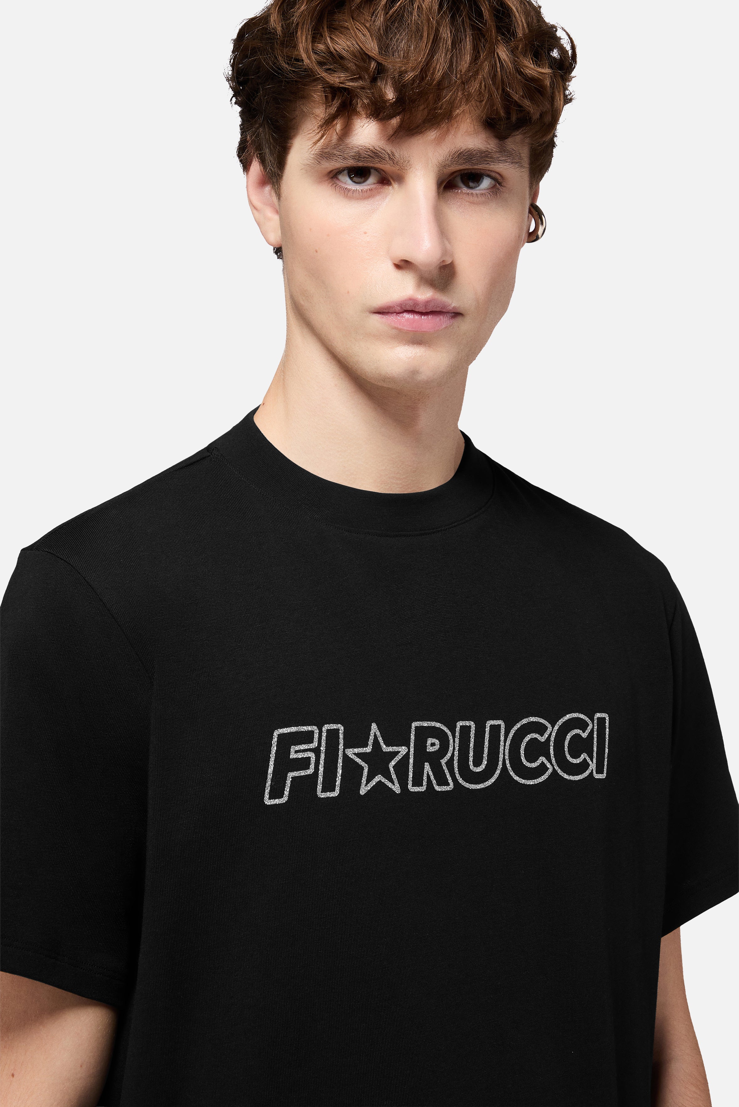 Glitter Star Logo Regular T-Shirt Black - Image 4