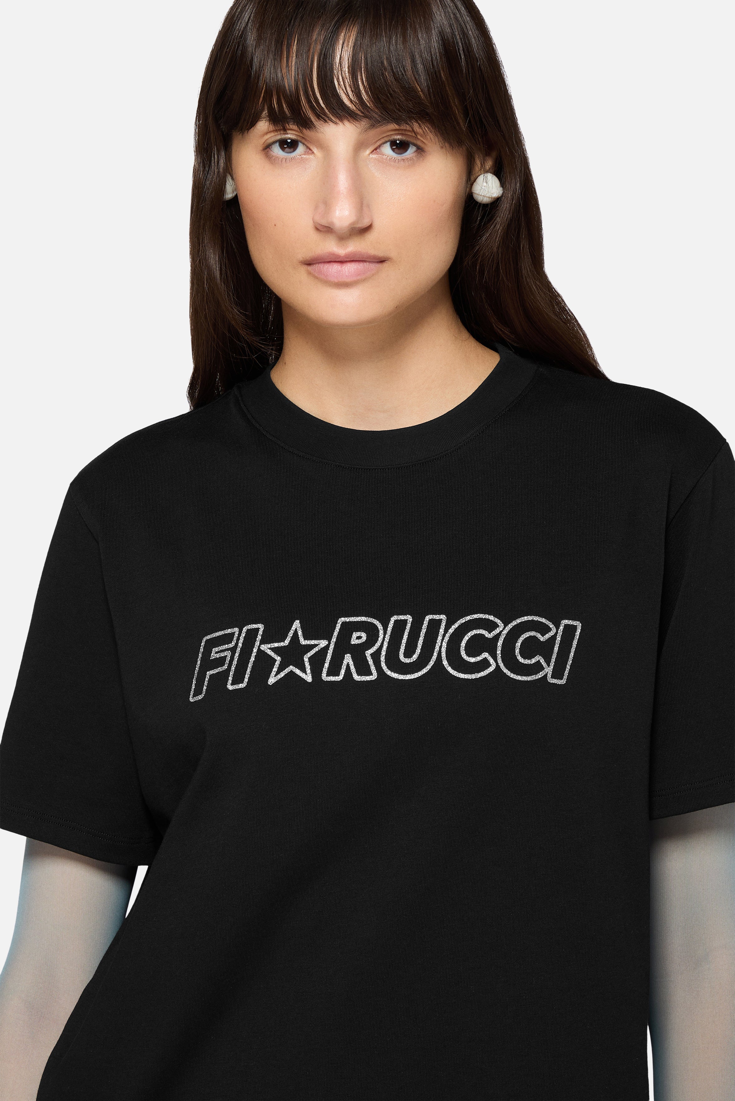 Glitter Star Logo Regular T-Shirt Black - Image 6