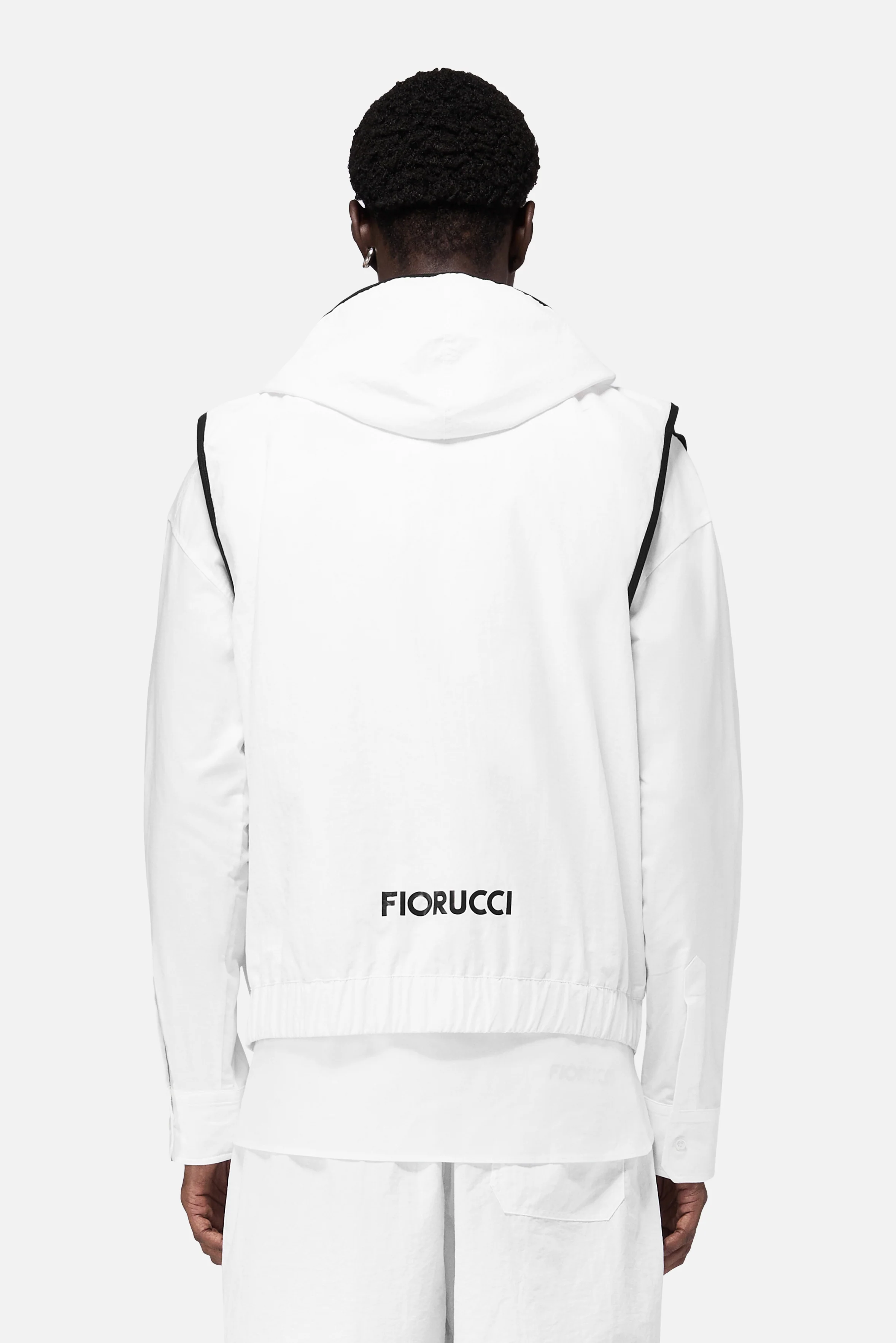 Heart Logo Hooded Vest White - Image 3