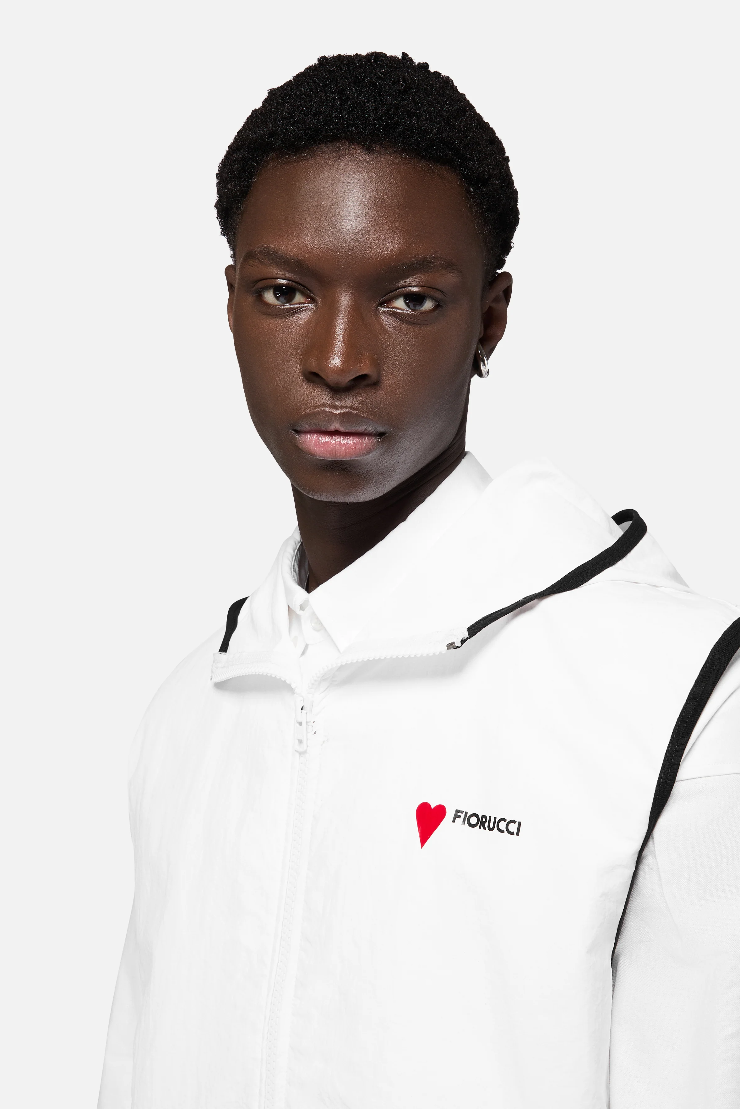 Heart Logo Hooded Vest White - Image 4