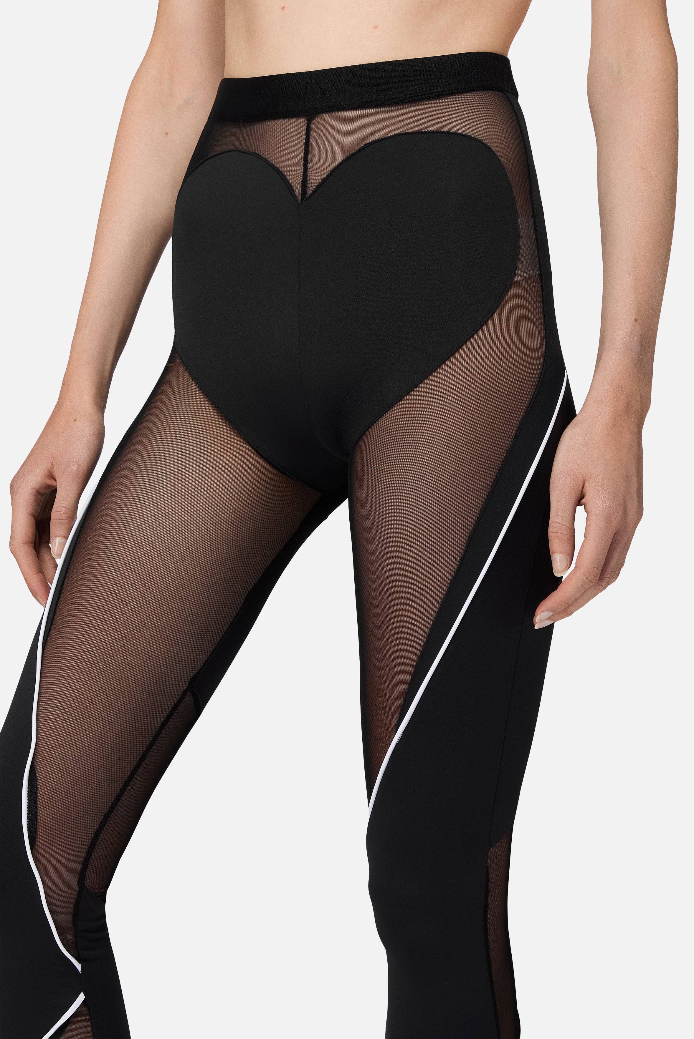 Heartline Contrast Leggings Black - Image 5