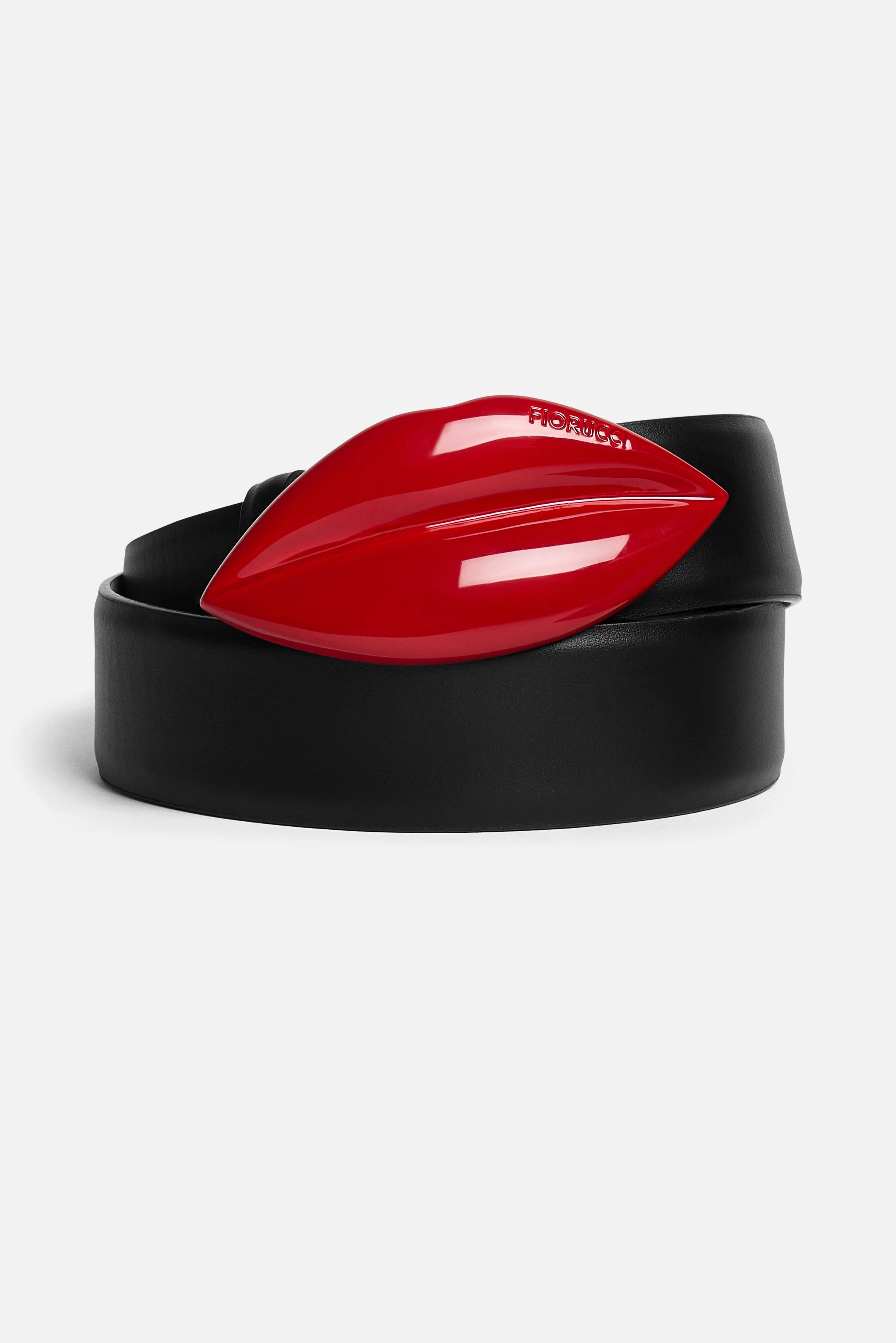 Leather Lips Buckle Belt Black - Image 4