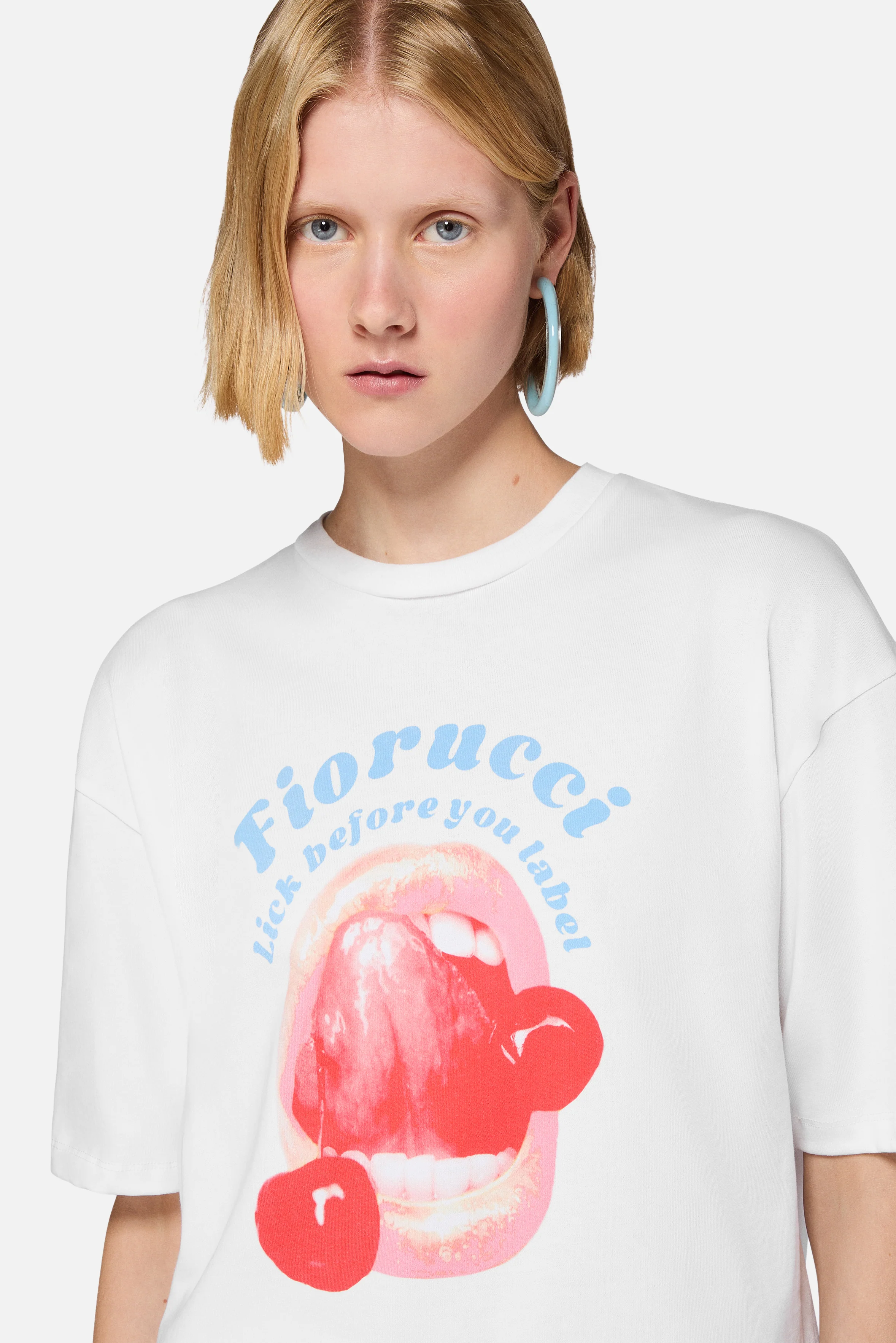 Lick Before You Label Relaxed T-Shirt White - Image 4