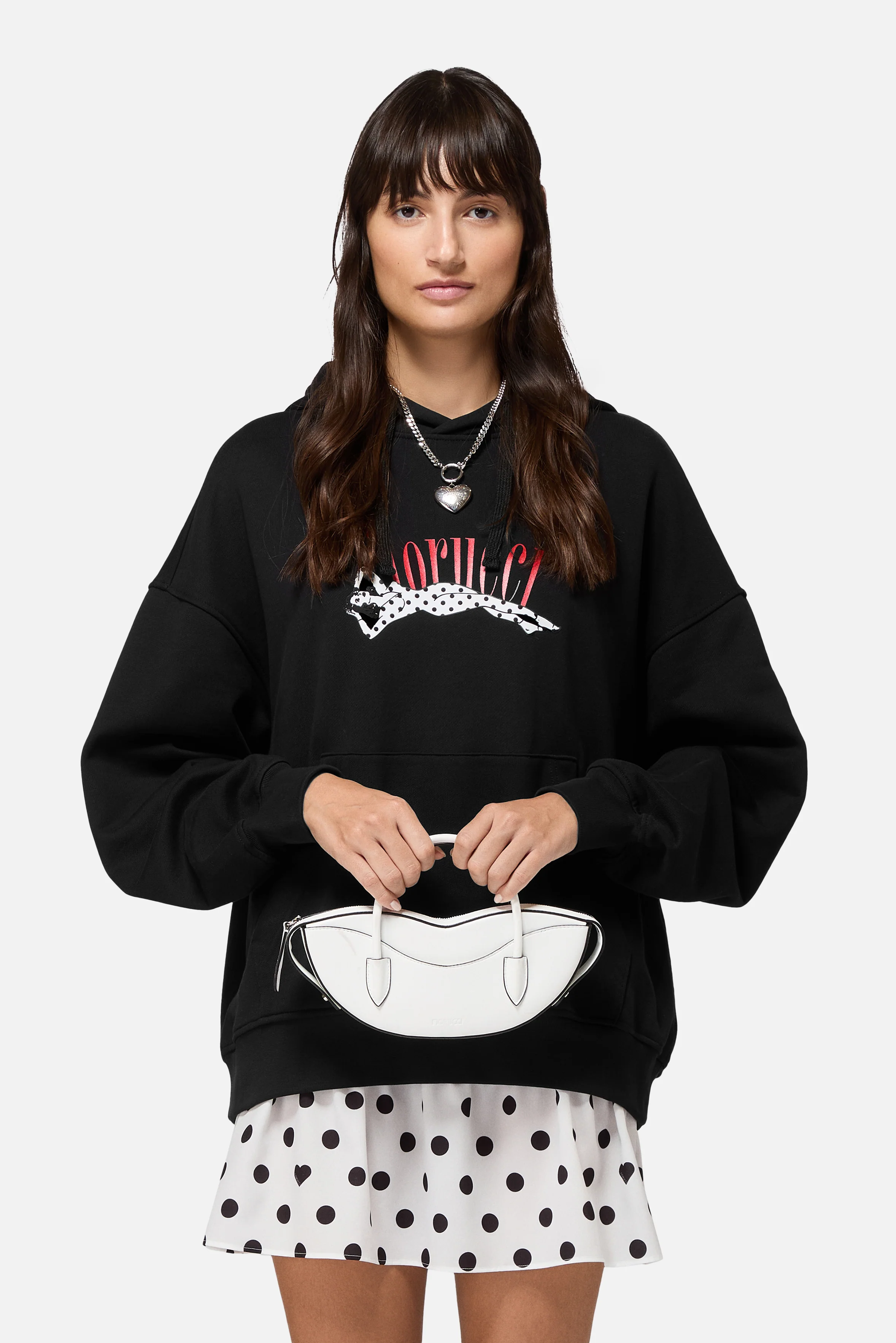 Pin Up Logo Relaxed Hoodie Black - Image 3