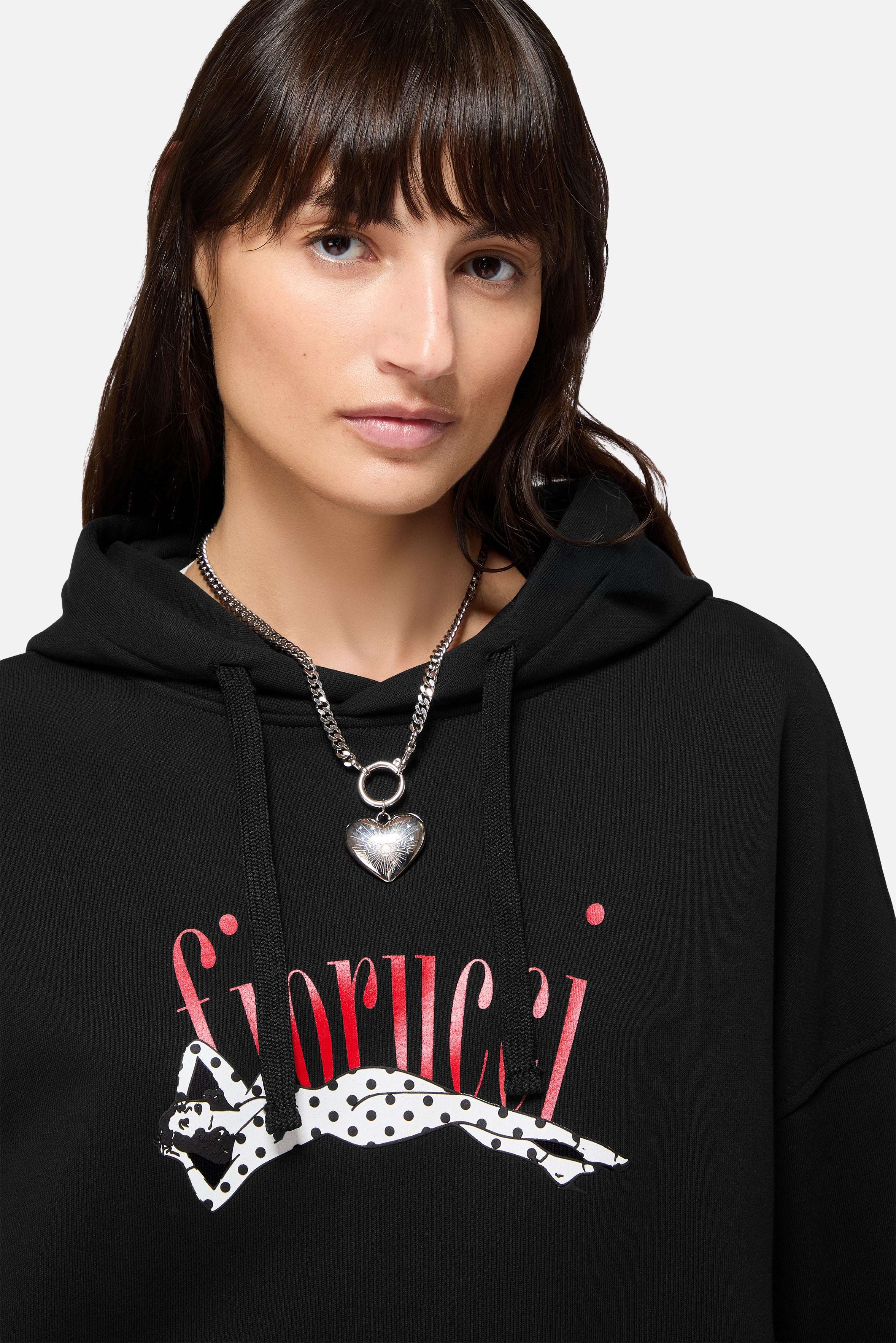 Pin Up Logo Relaxed Hoodie Black - Image 5