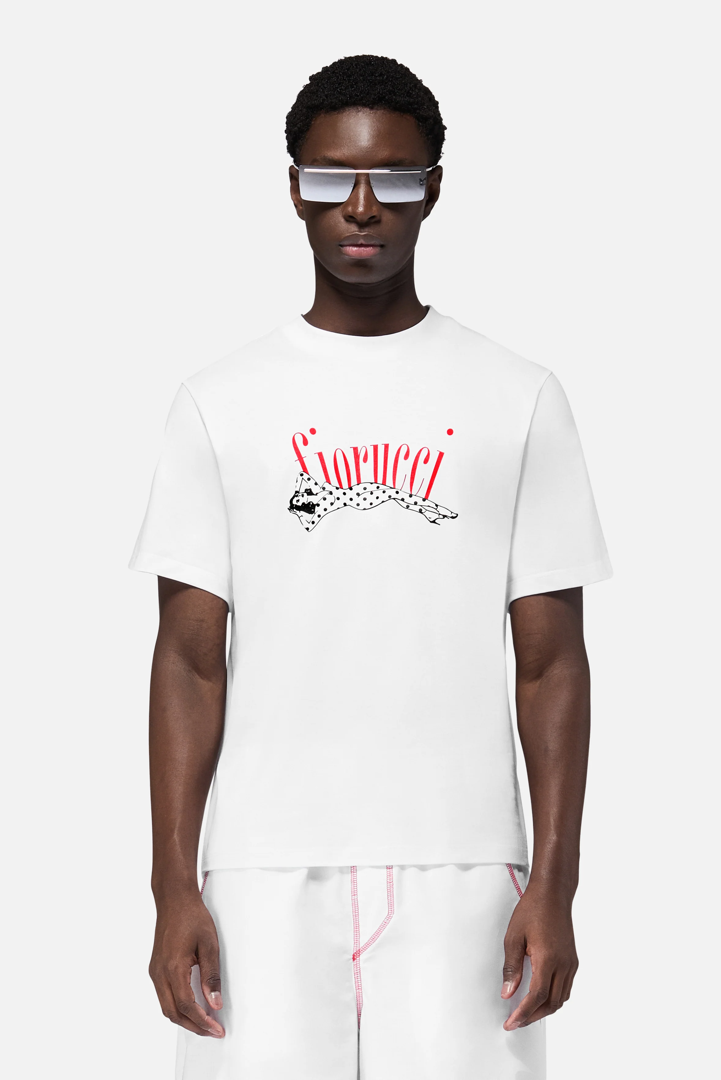Polka Dot Pin Up Logo Regular T-Shirt White - Image 3