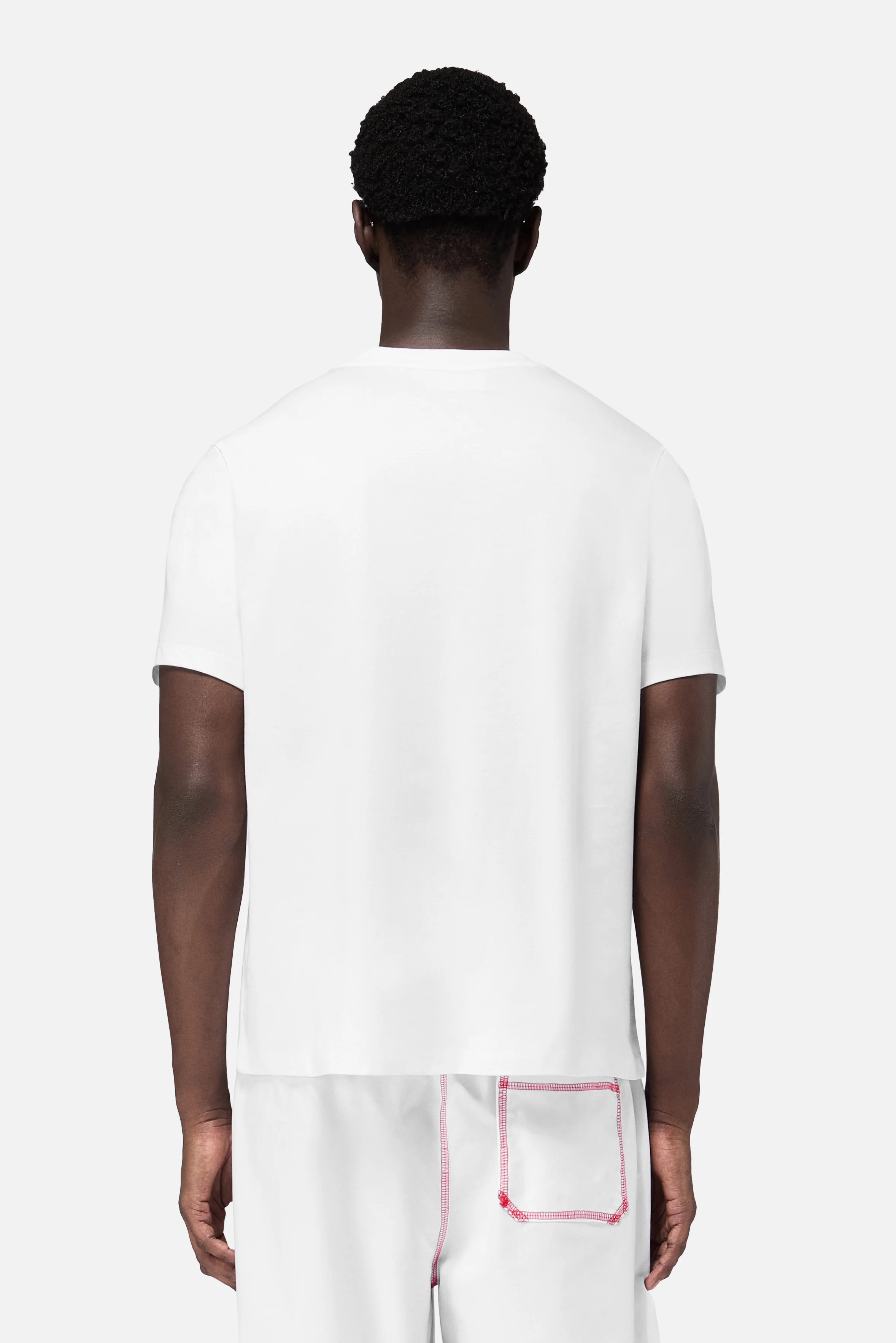 Polka Dot Pin Up Logo Regular T-Shirt White - Image 4