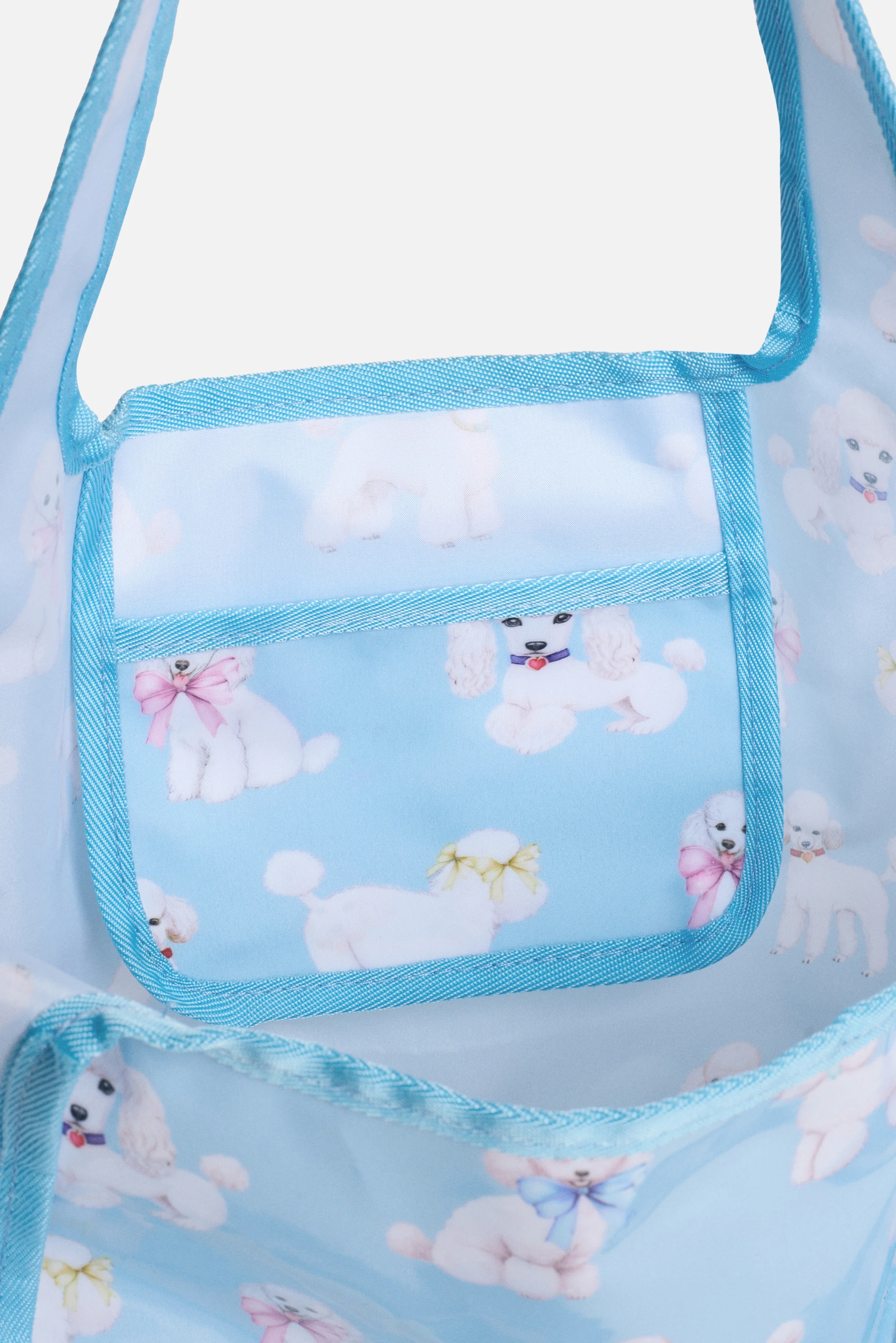 Poodle Hobo Bag Light Blue - Image 4